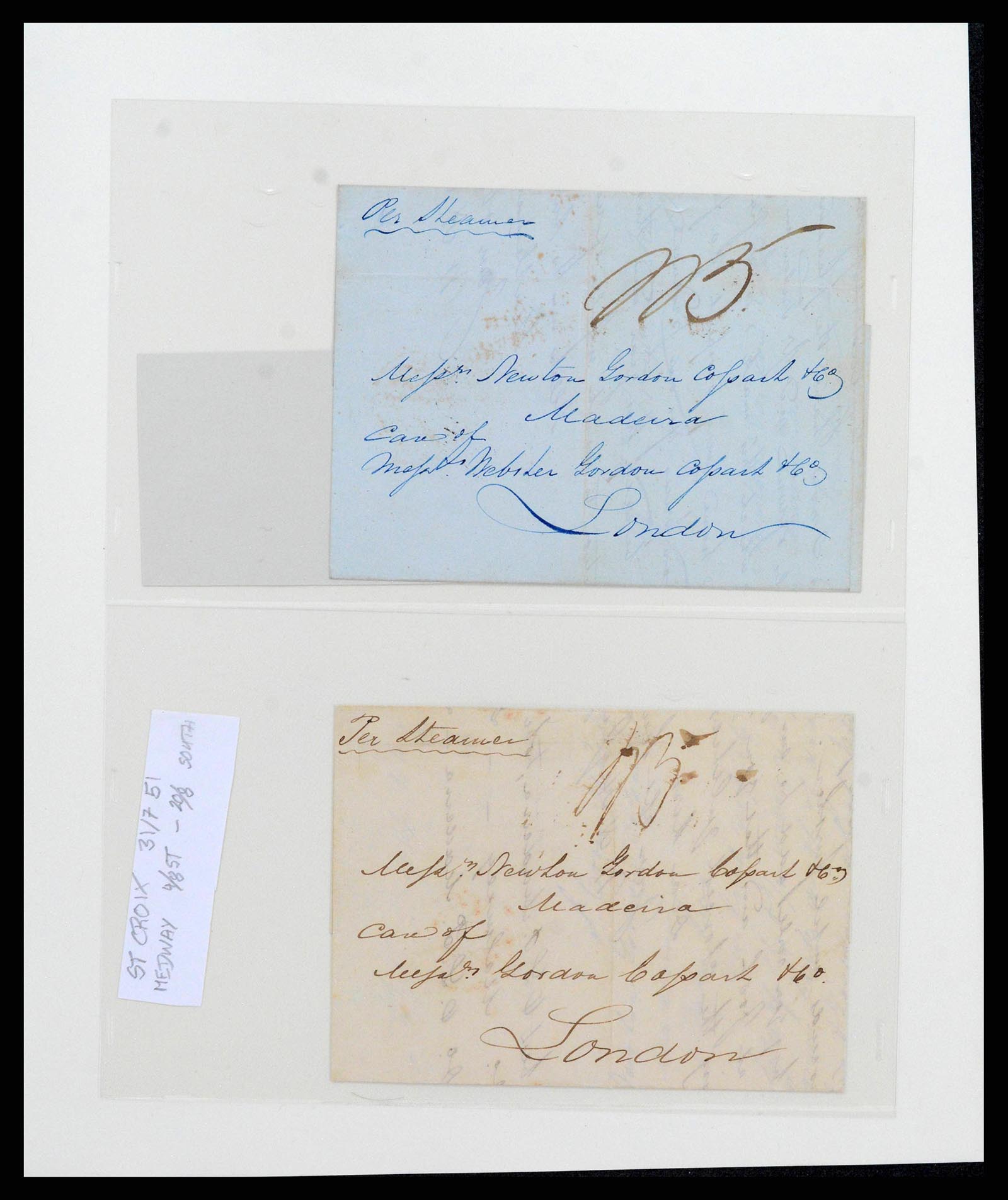38210 0007 - Stamp collection 38210 Danish West Indies cover collection 1815-1912.