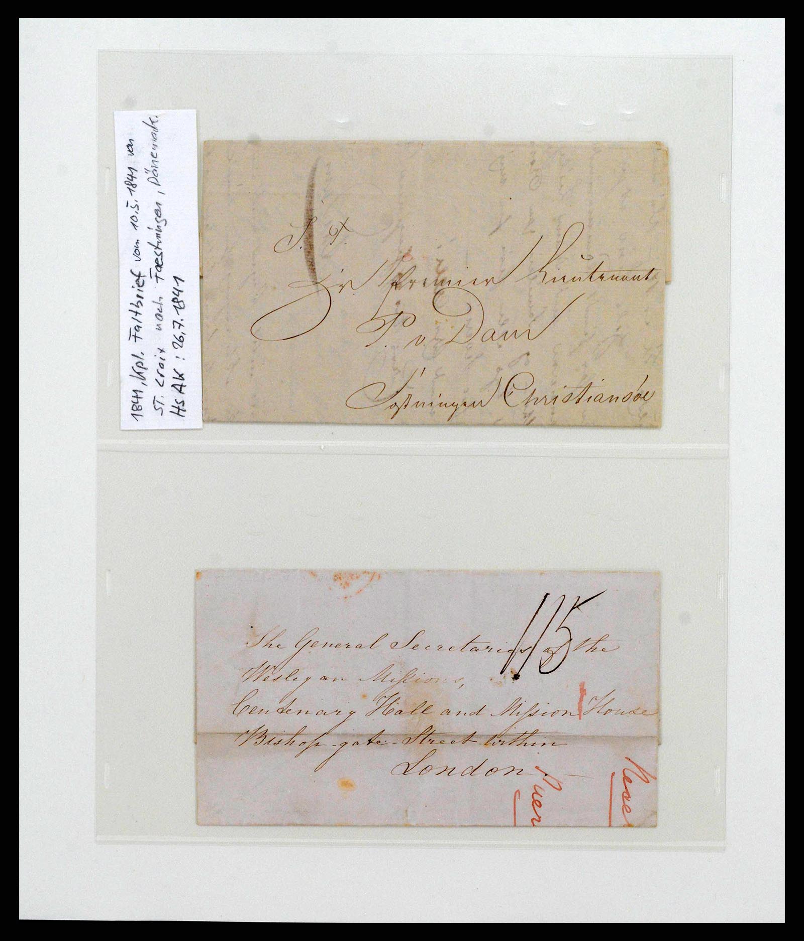 38210 0009 - Stamp collection 38210 Danish West Indies cover collection 1815-1912.