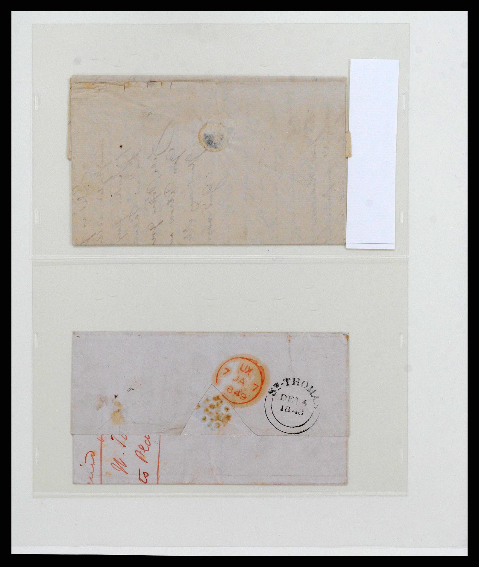 38210 0010 - Stamp collection 38210 Danish West Indies cover collection 1815-1912.