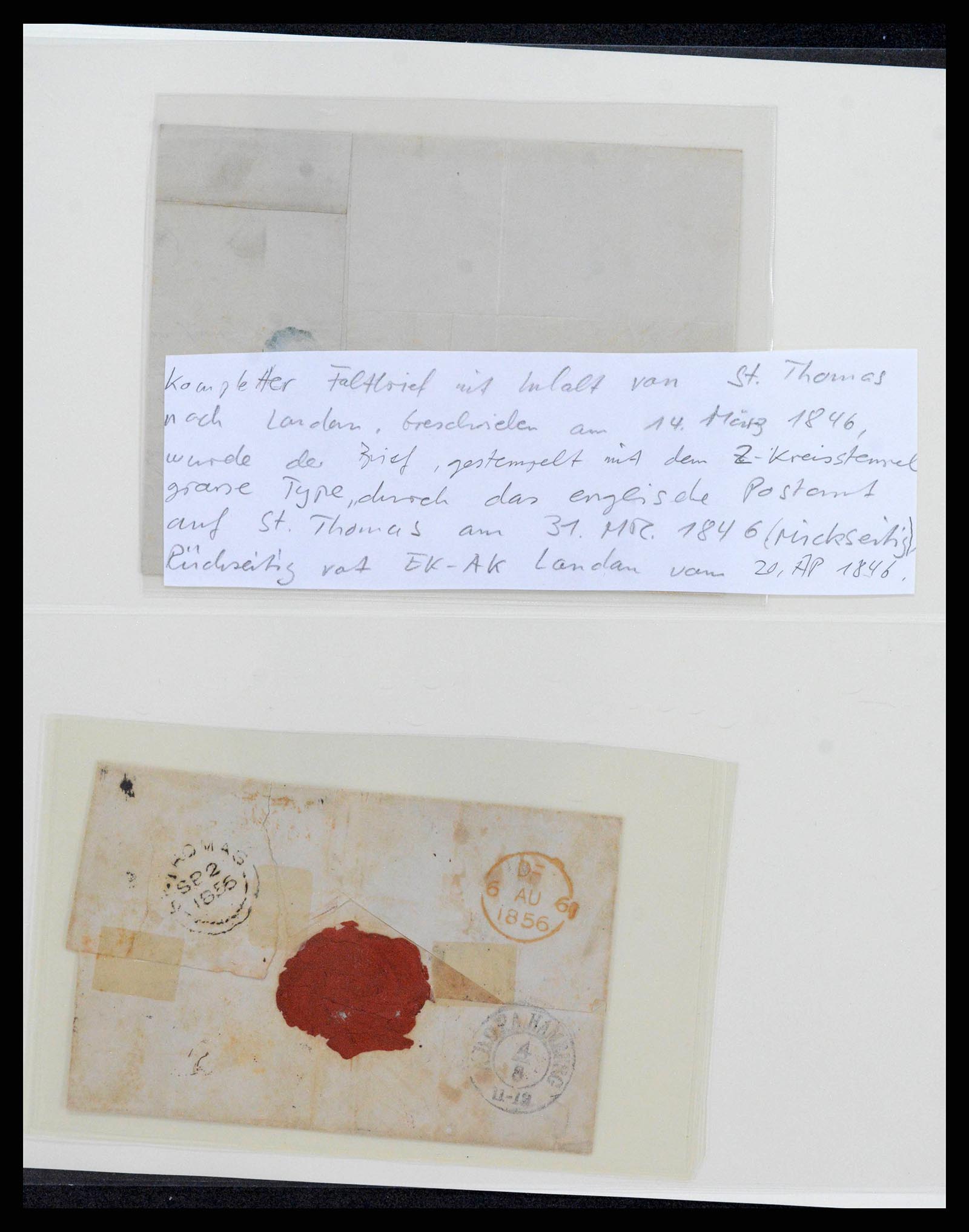 38210 0012 - Stamp collection 38210 Danish West Indies cover collection 1815-1912.