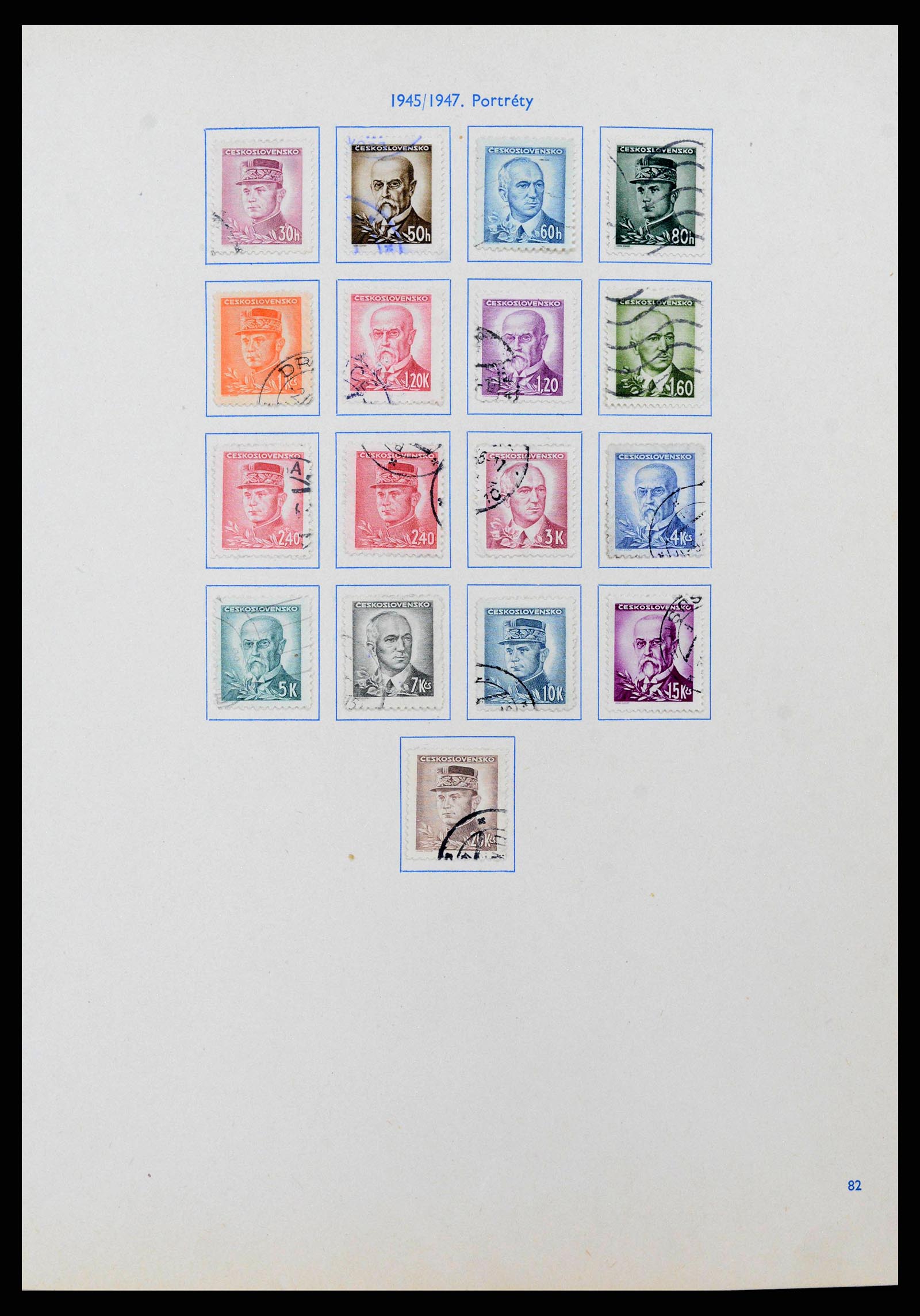 38213 0007 - Postzegelverzameling 38213 Tsjechoslowakije 1918-1990.
