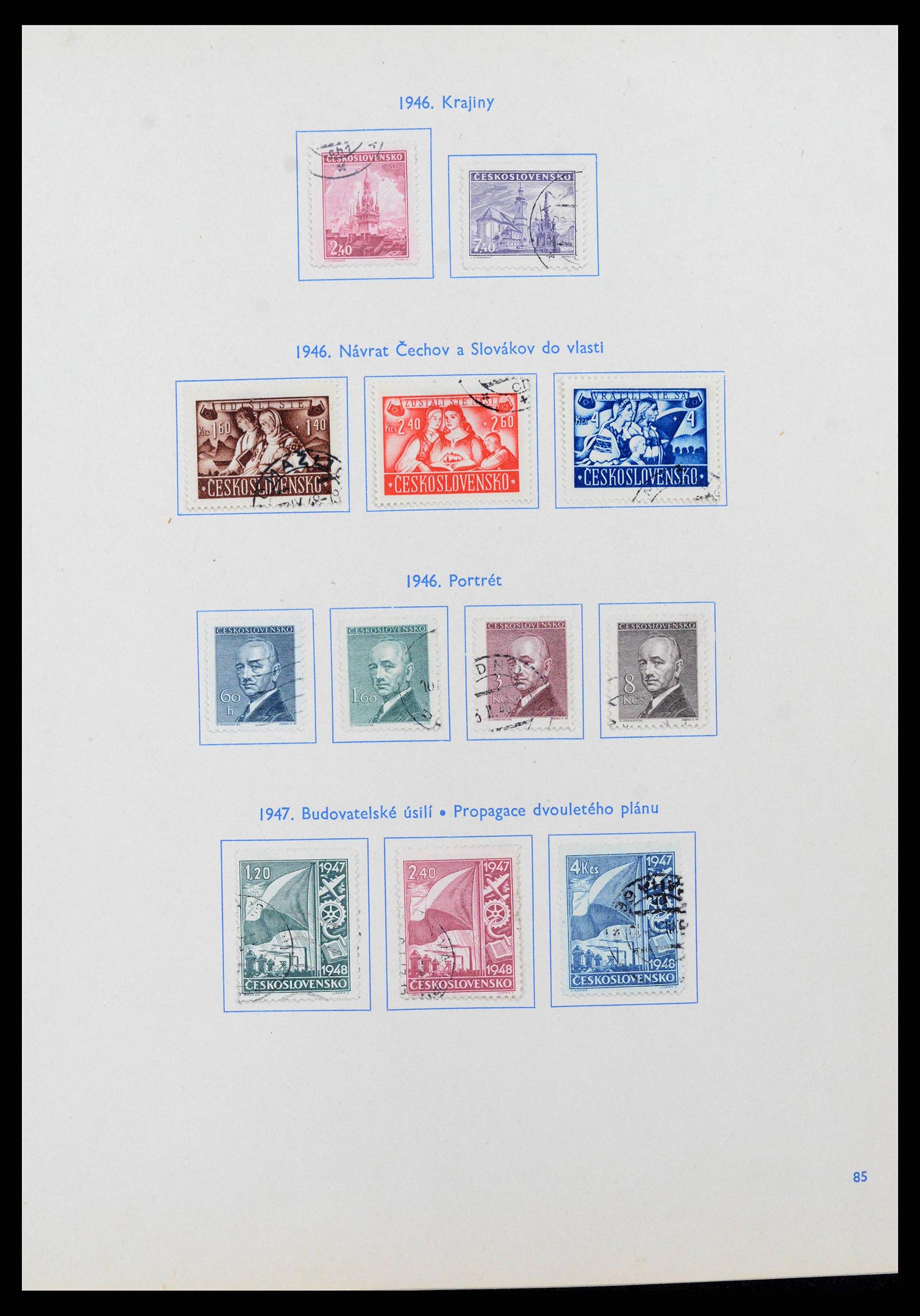 38213 0012 - Postzegelverzameling 38213 Tsjechoslowakije 1918-1990.