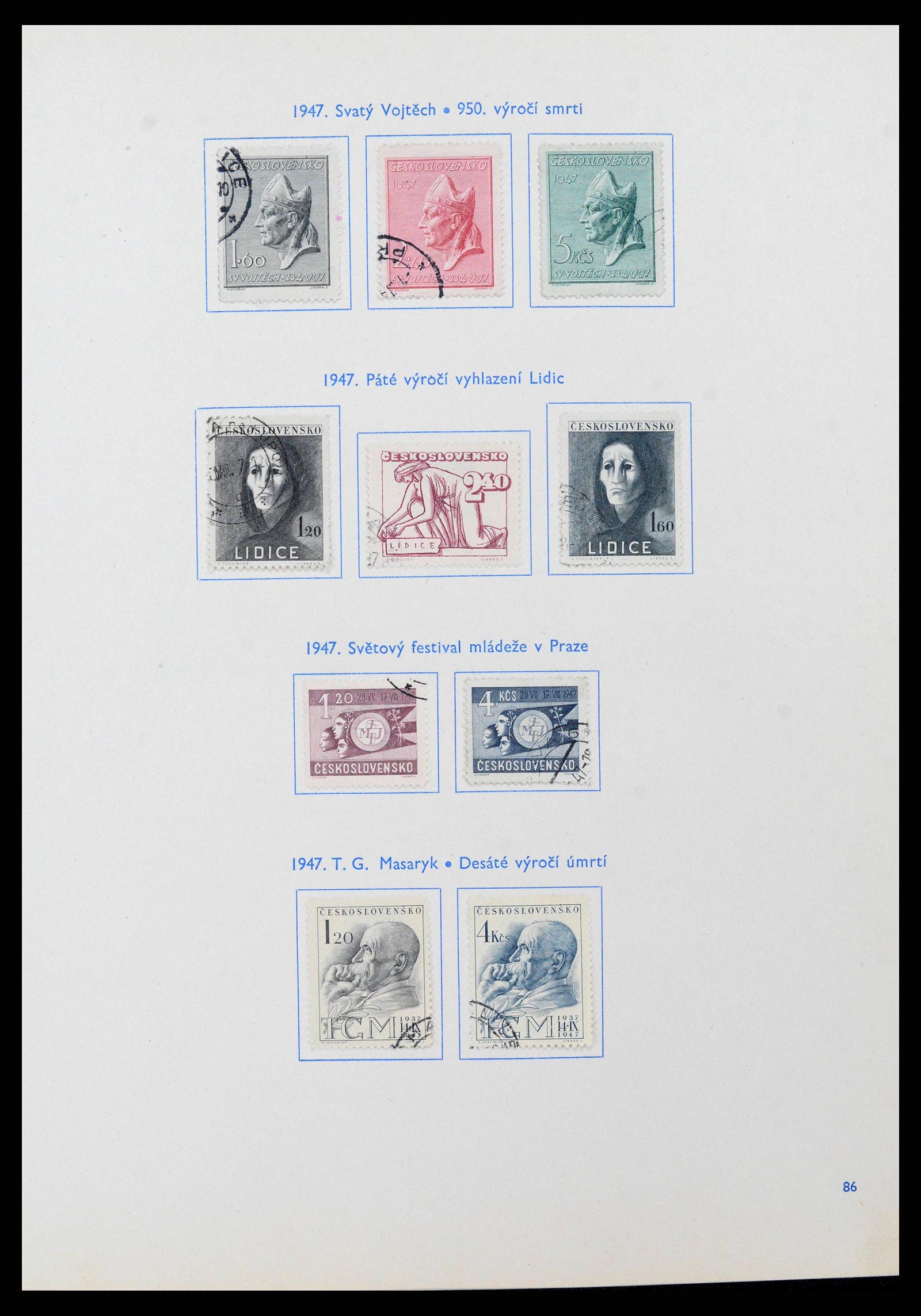 38213 0014 - Postzegelverzameling 38213 Tsjechoslowakije 1918-1990.