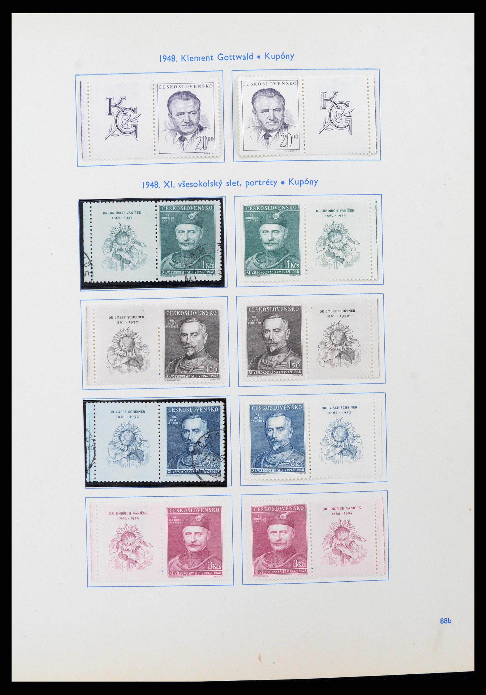 38213 0020 - Postzegelverzameling 38213 Tsjechoslowakije 1918-1990.