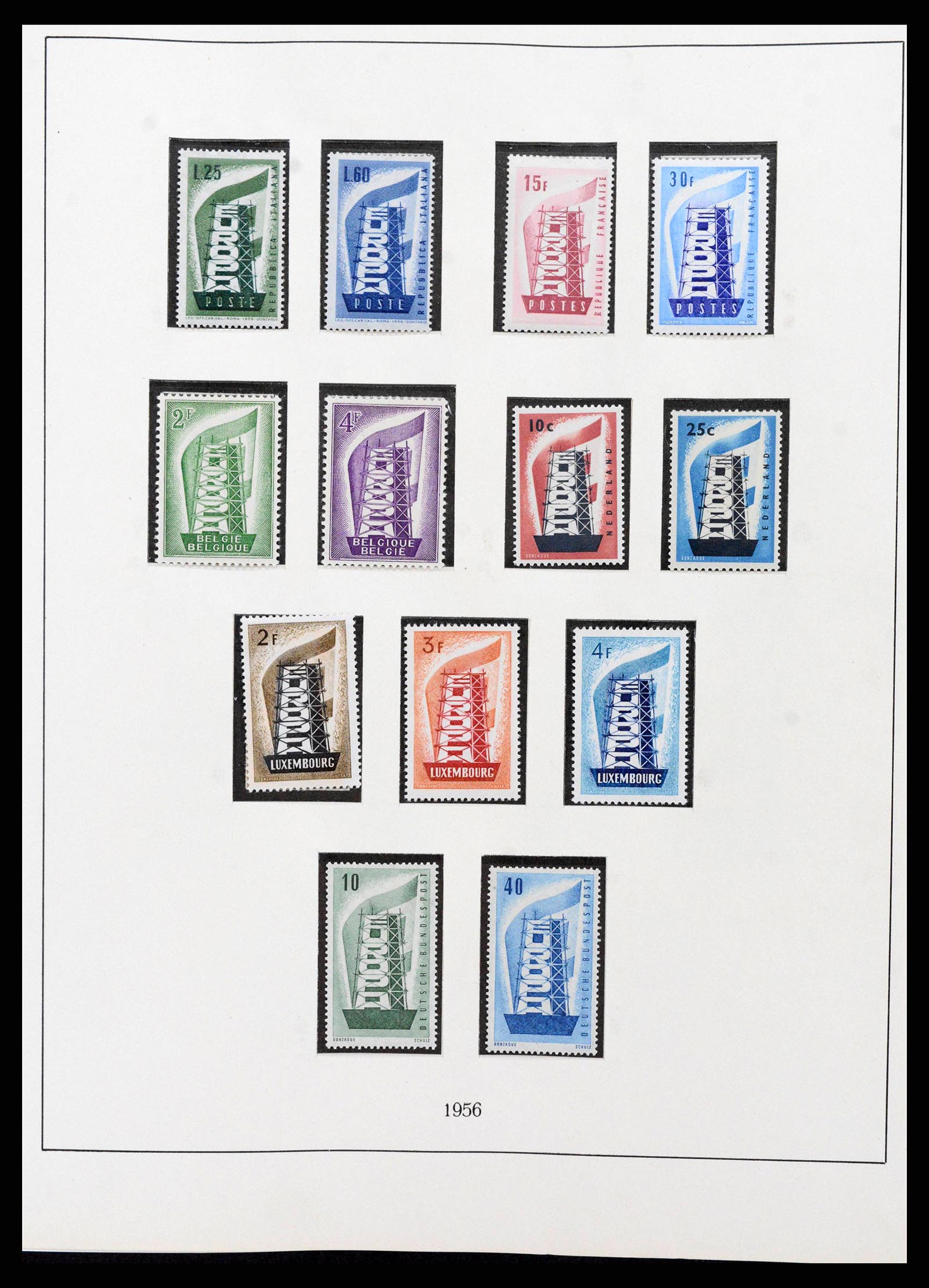 38216 0001 - Postzegelverzameling 38216 Europa Cept compleet 1956-2001.