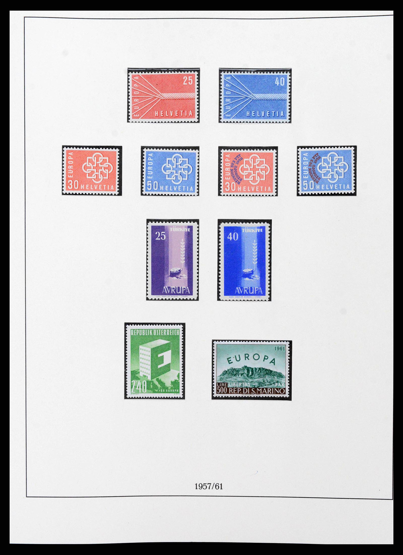 38216 0003 - Postzegelverzameling 38216 Europa Cept compleet 1956-2001.