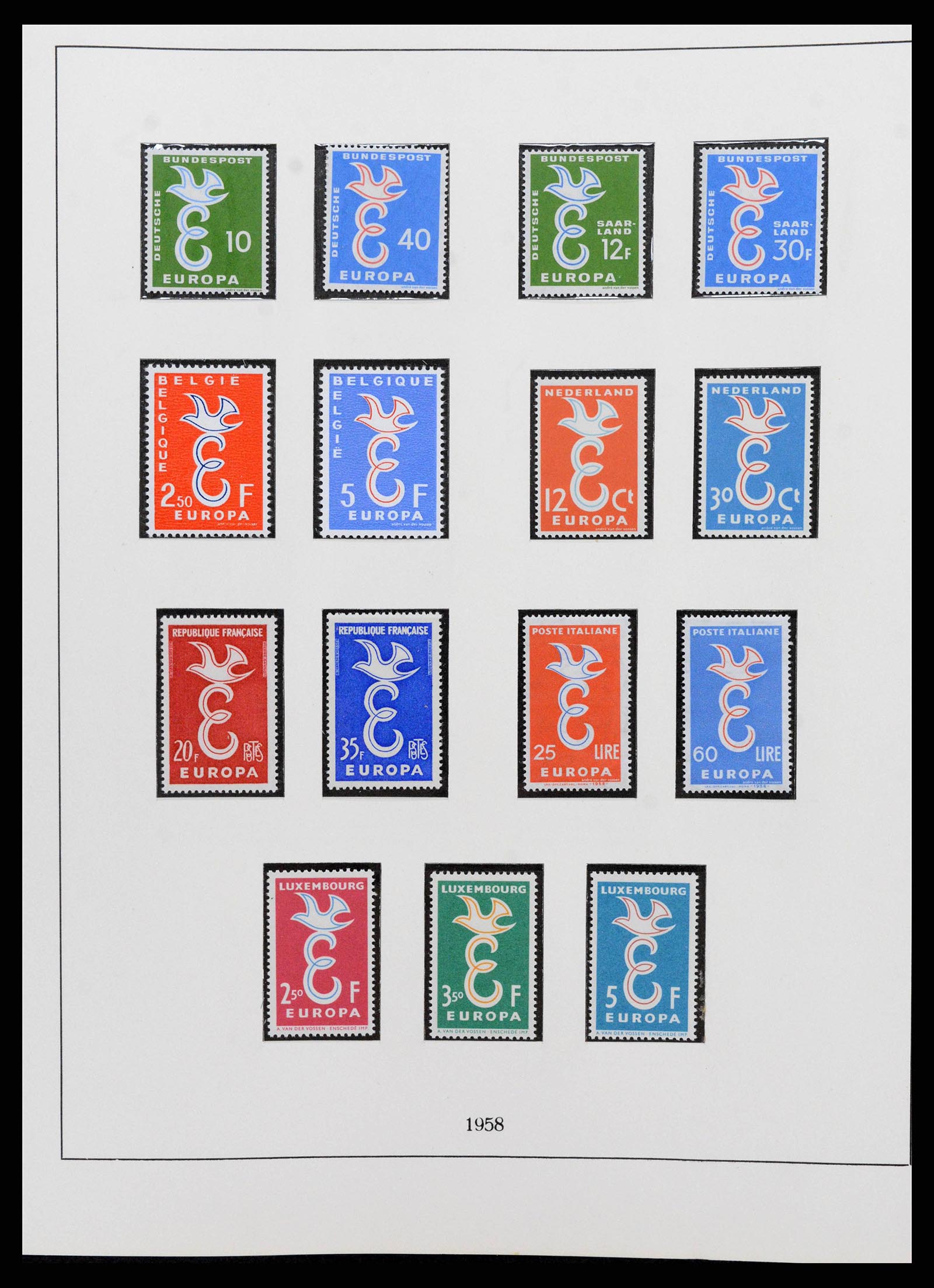 38216 0004 - Postzegelverzameling 38216 Europa Cept compleet 1956-2001.