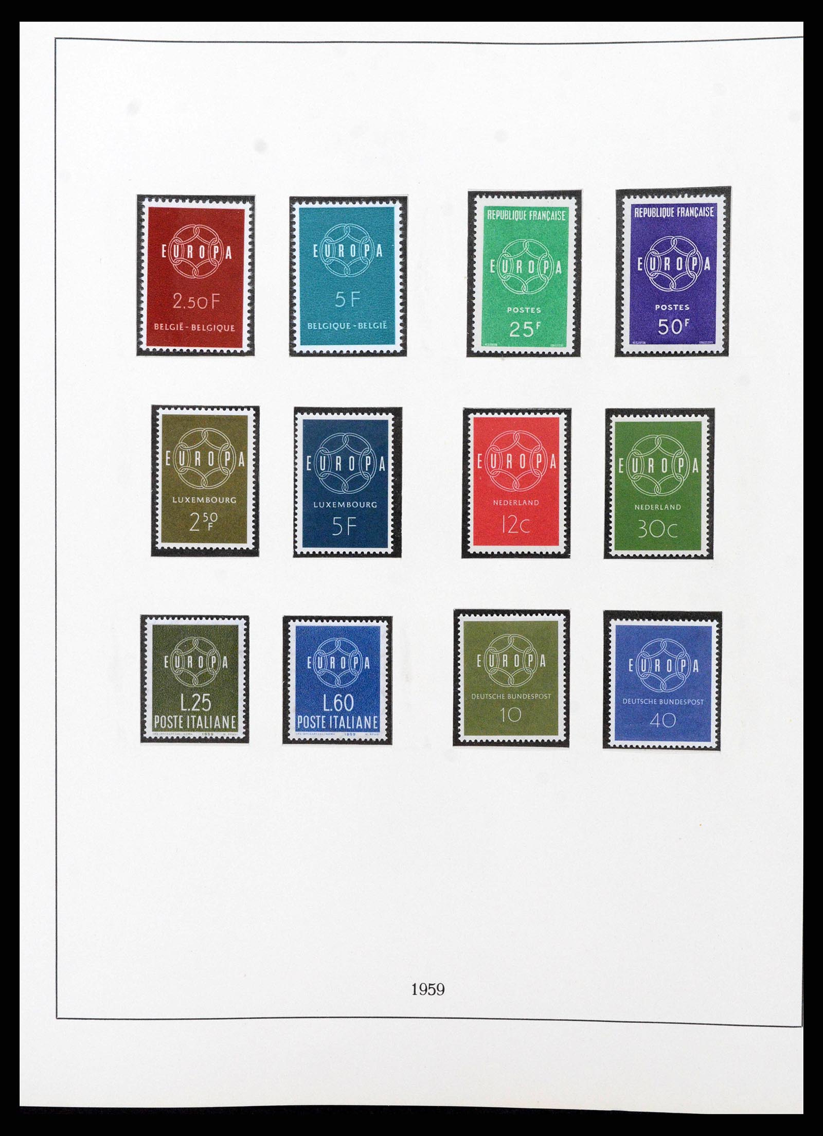 38216 0005 - Postzegelverzameling 38216 Europa Cept compleet 1956-2001.