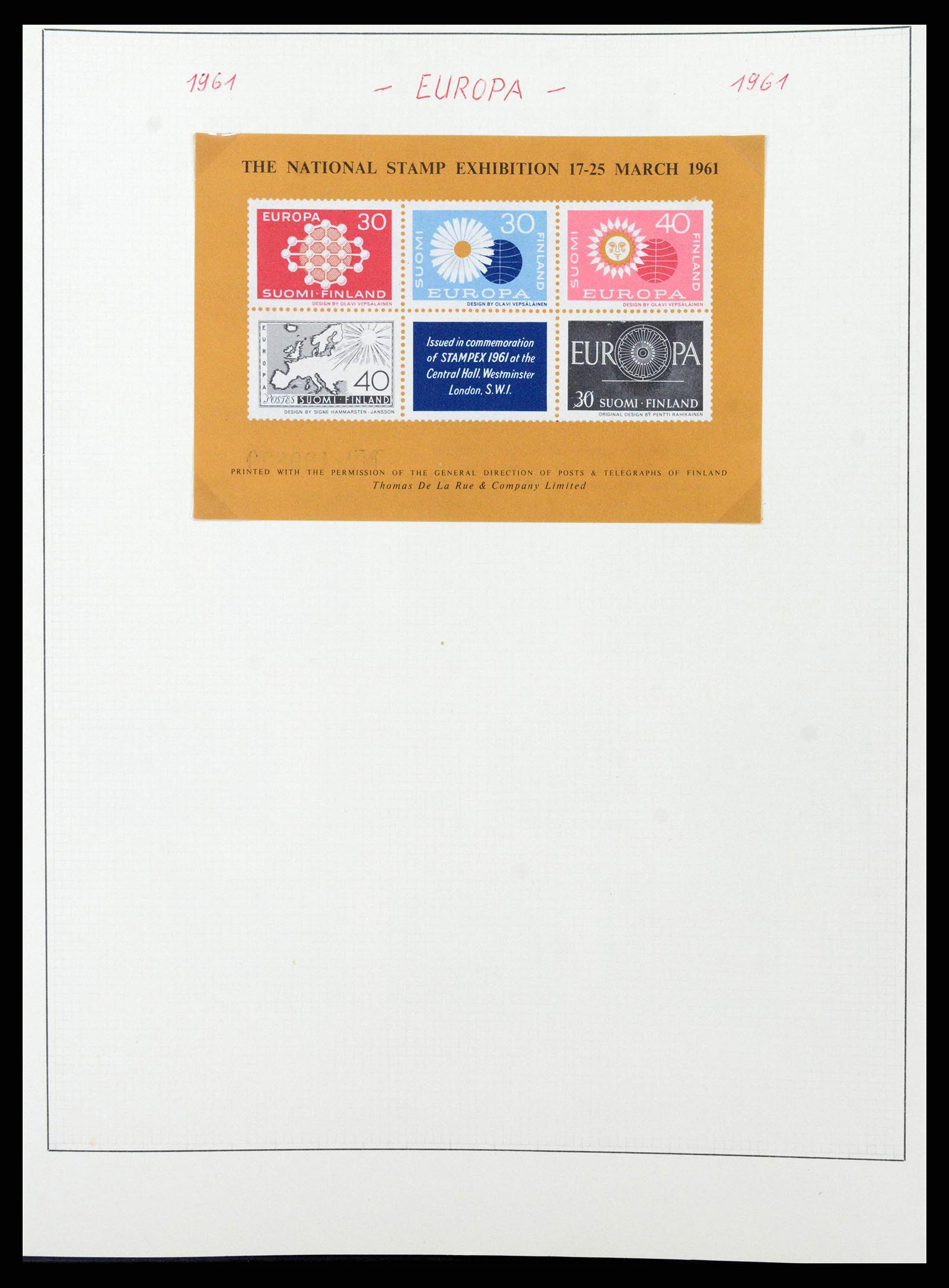 38216 0011 - Postzegelverzameling 38216 Europa Cept compleet 1956-2001.