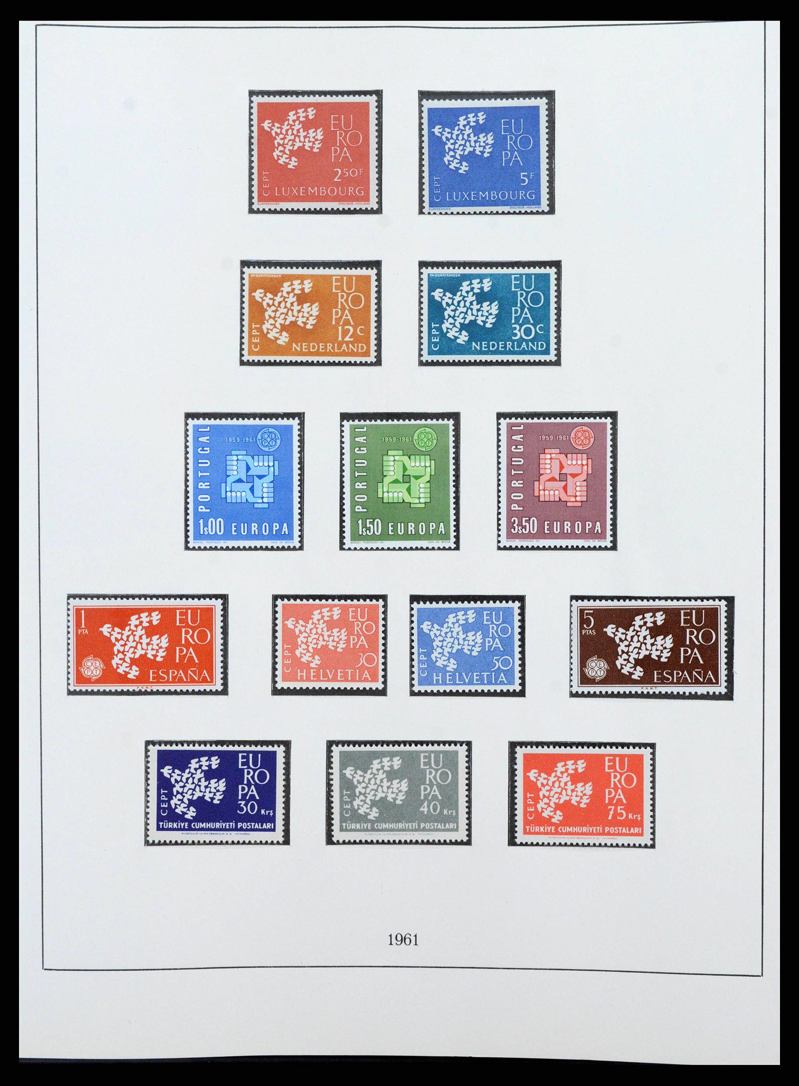 38216 0012 - Postzegelverzameling 38216 Europa Cept compleet 1956-2001.