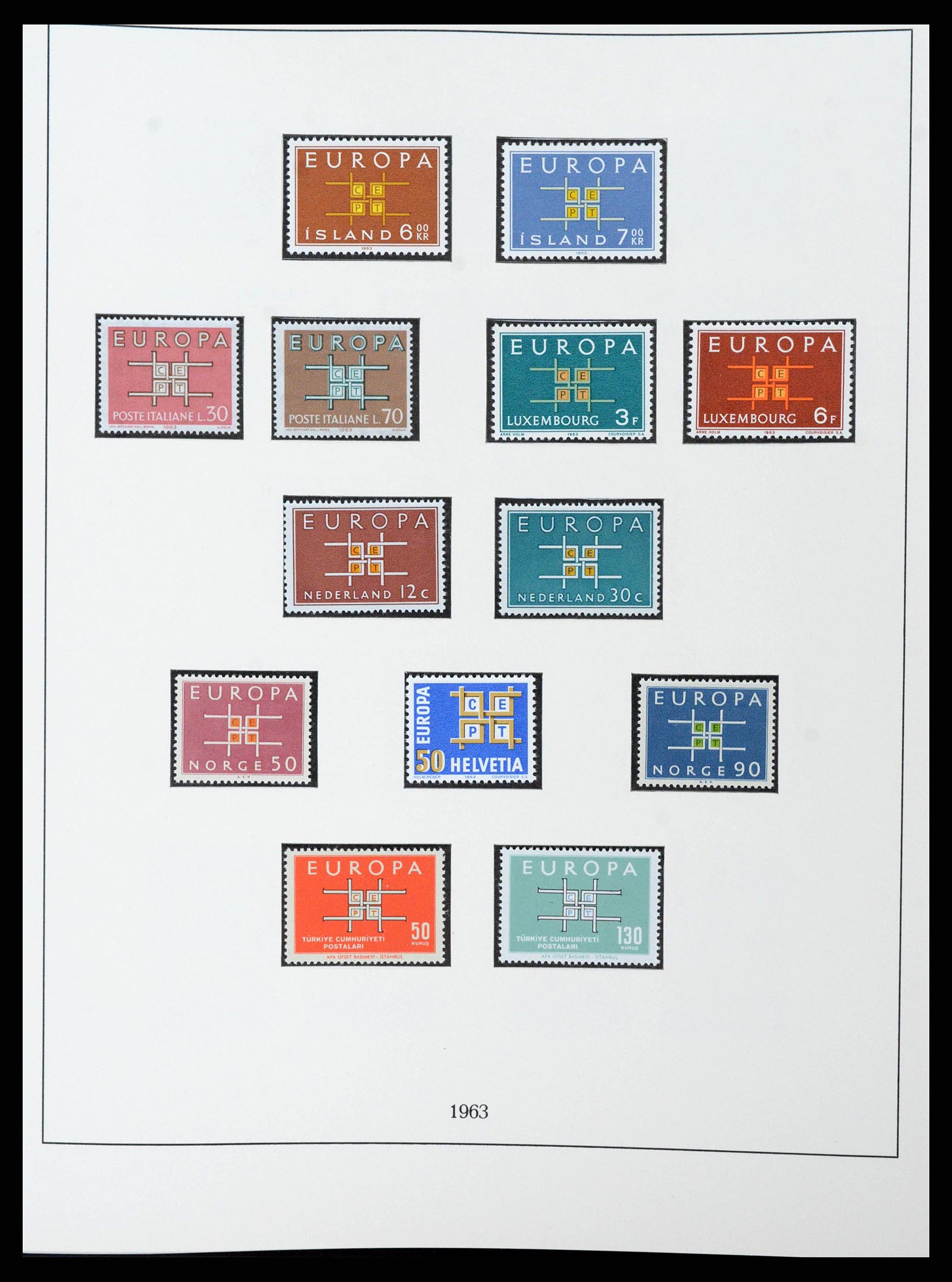 38216 0017 - Postzegelverzameling 38216 Europa Cept compleet 1956-2001.