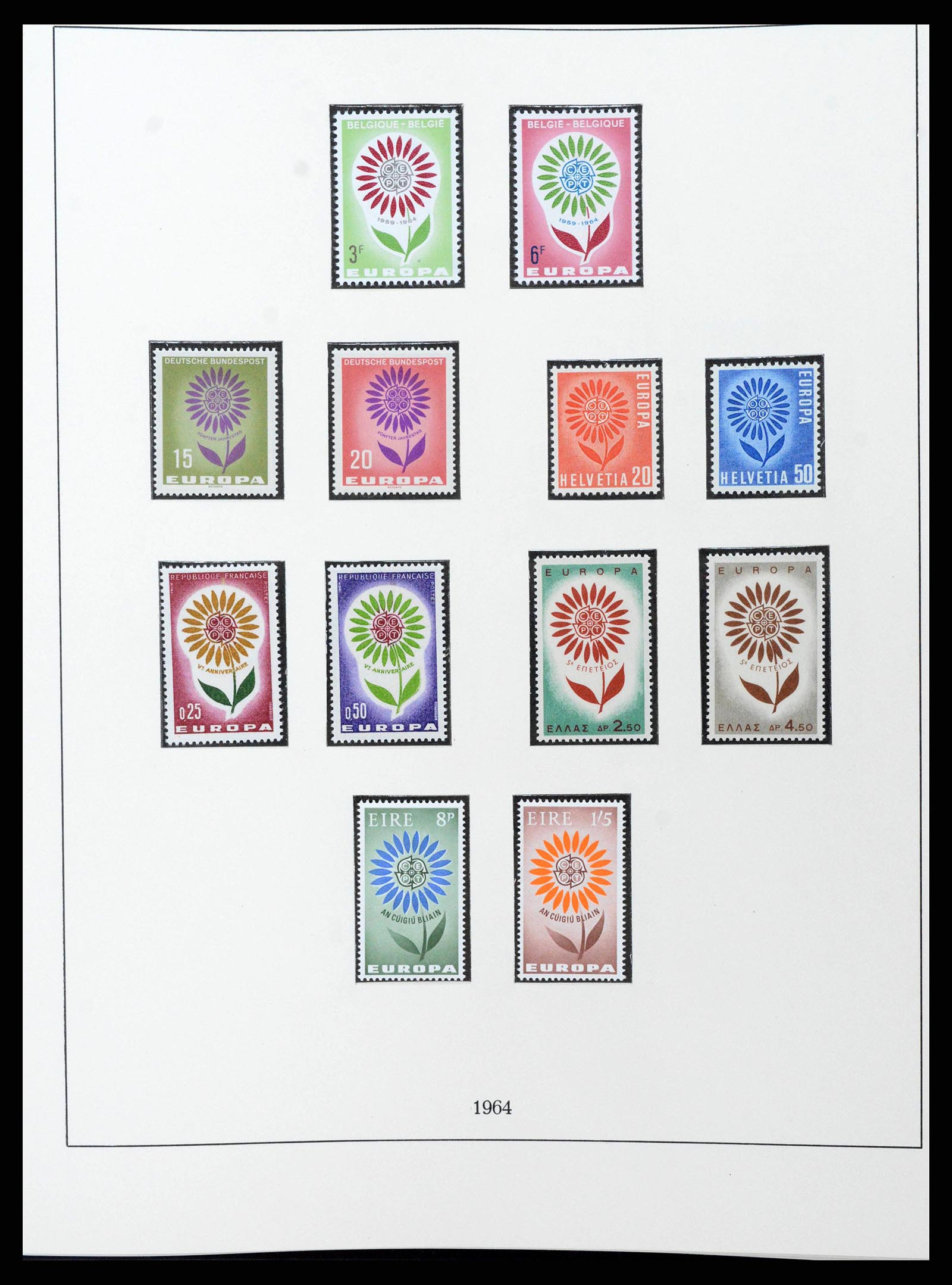 38216 0019 - Postzegelverzameling 38216 Europa Cept compleet 1956-2001.