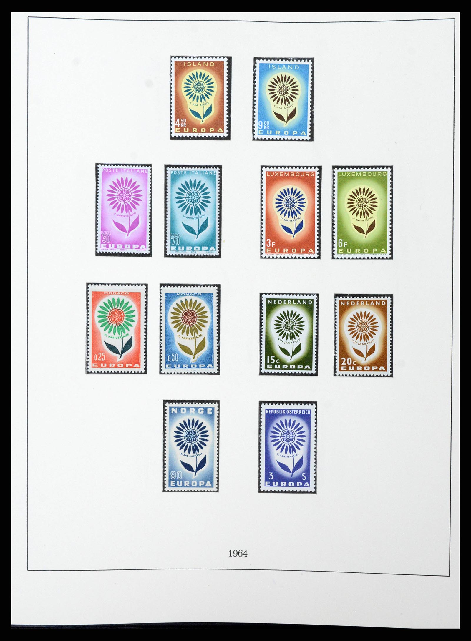 38216 0020 - Postzegelverzameling 38216 Europa Cept compleet 1956-2001.