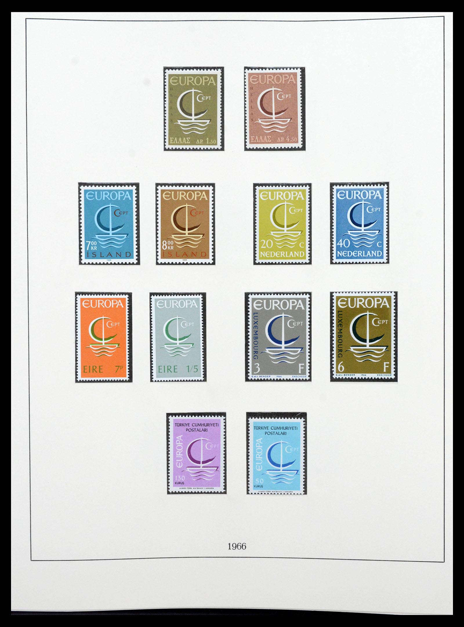 38216 0026 - Postzegelverzameling 38216 Europa Cept compleet 1956-2001.