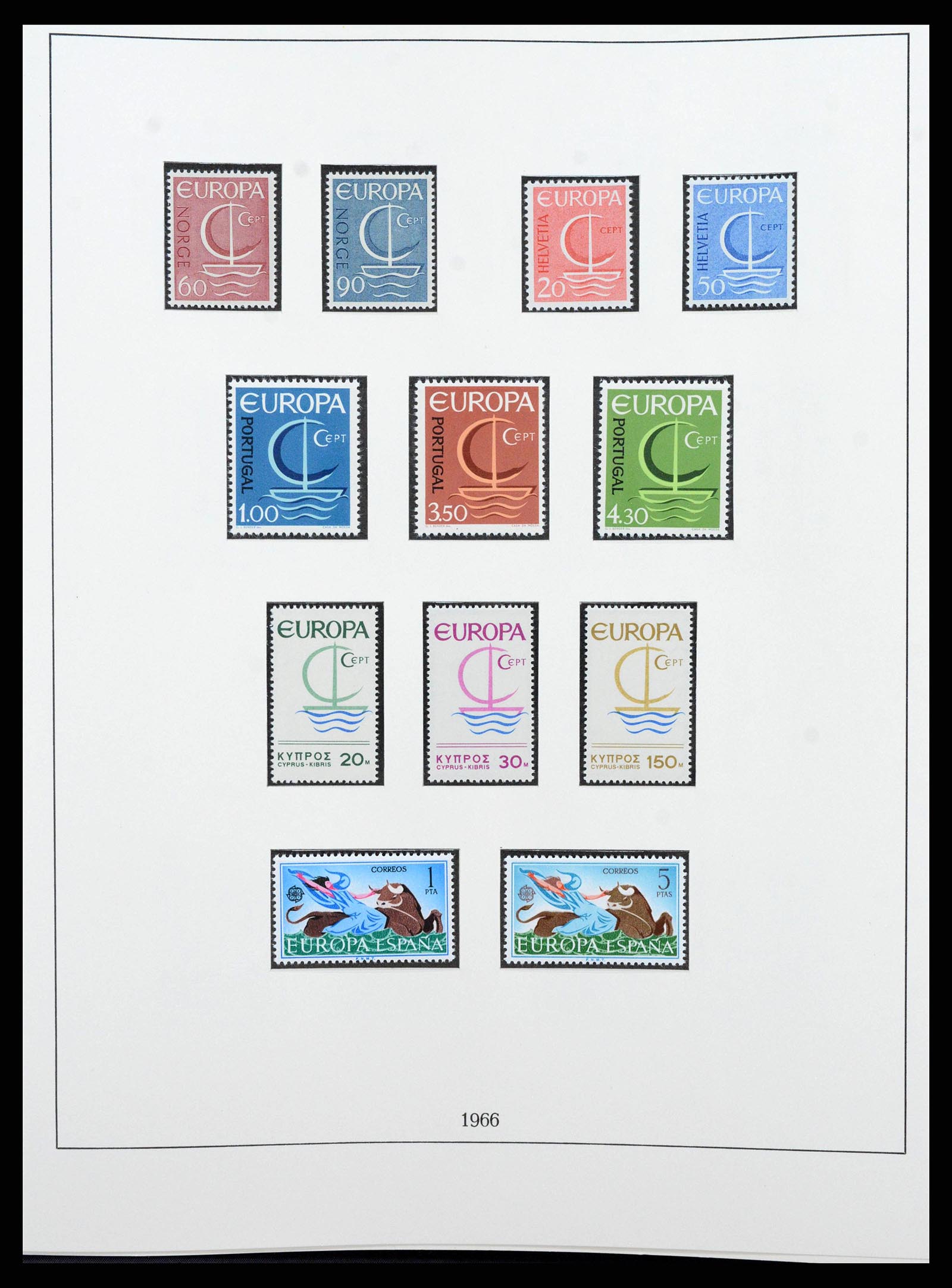38216 0027 - Postzegelverzameling 38216 Europa Cept compleet 1956-2001.