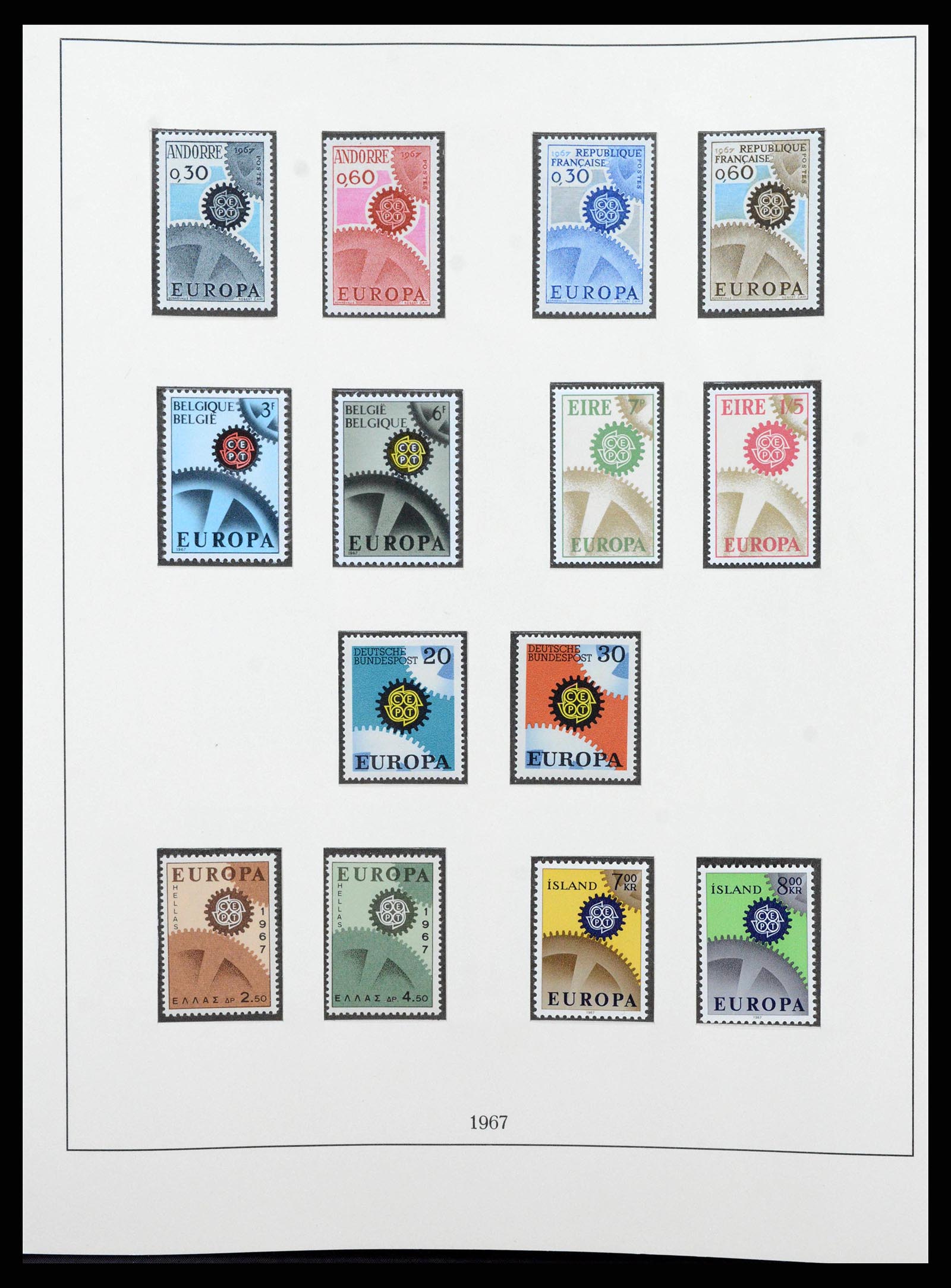 38216 0028 - Postzegelverzameling 38216 Europa Cept compleet 1956-2001.