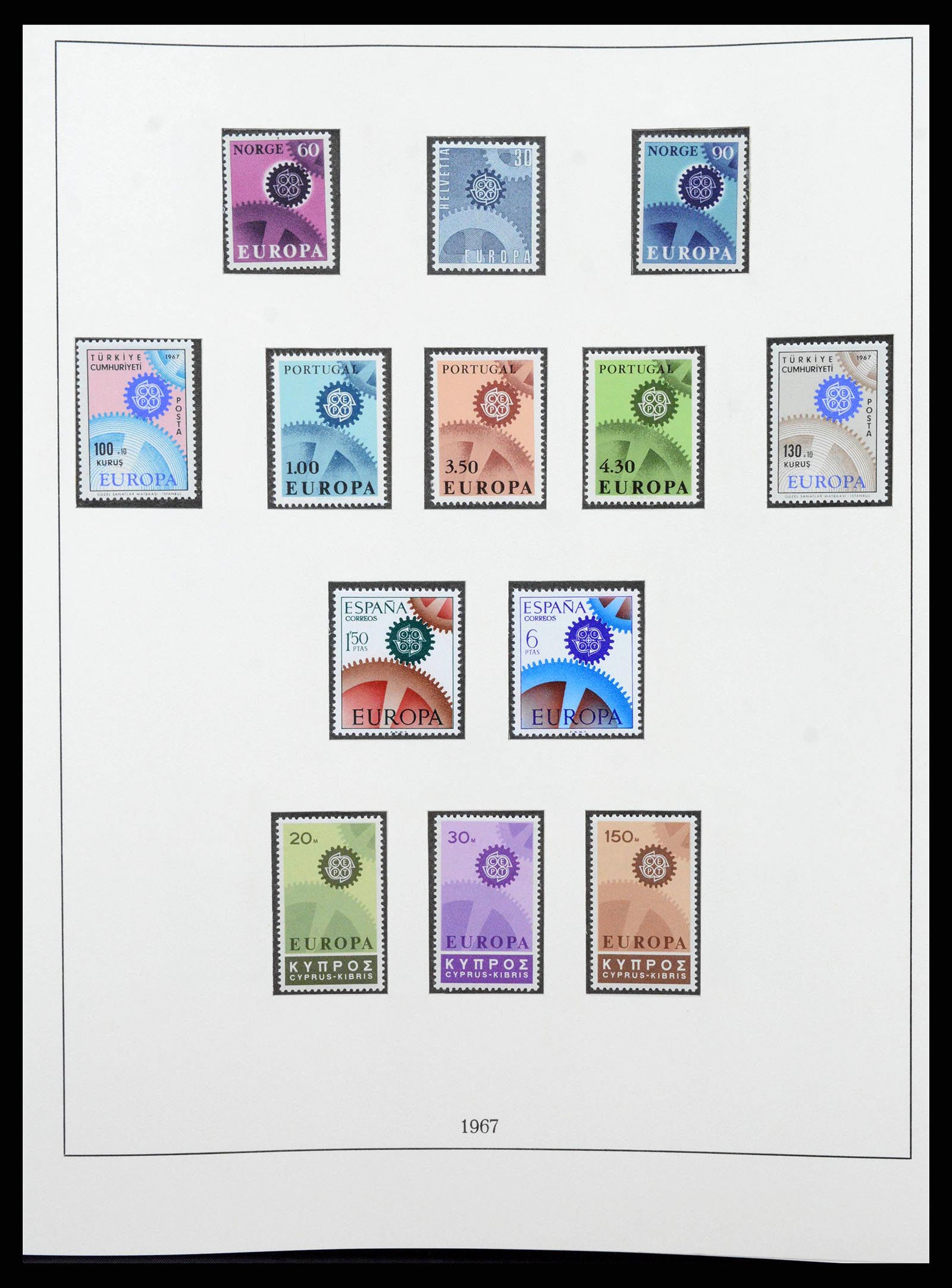 38216 0030 - Postzegelverzameling 38216 Europa Cept compleet 1956-2001.