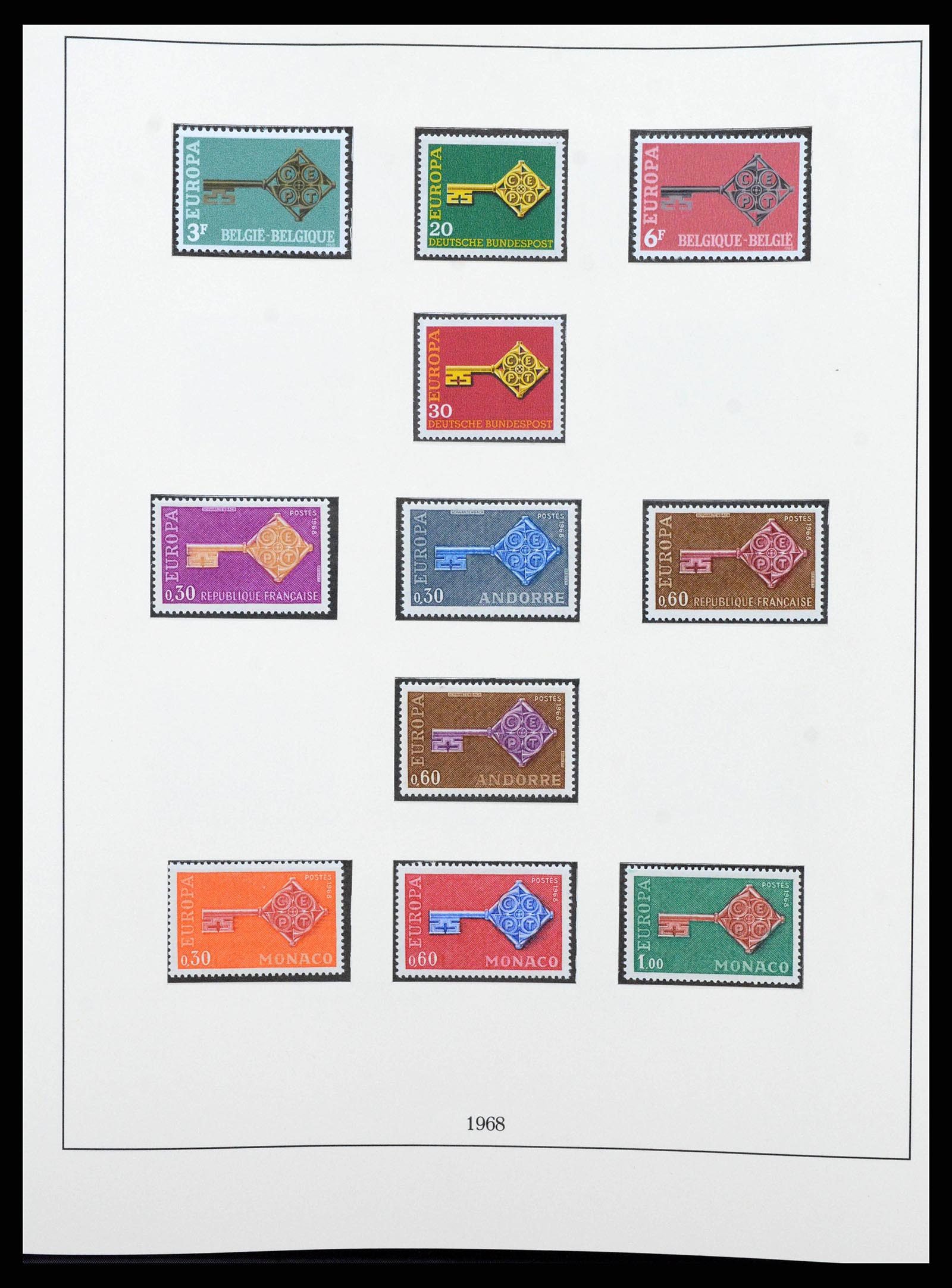 38216 0031 - Postzegelverzameling 38216 Europa Cept compleet 1956-2001.