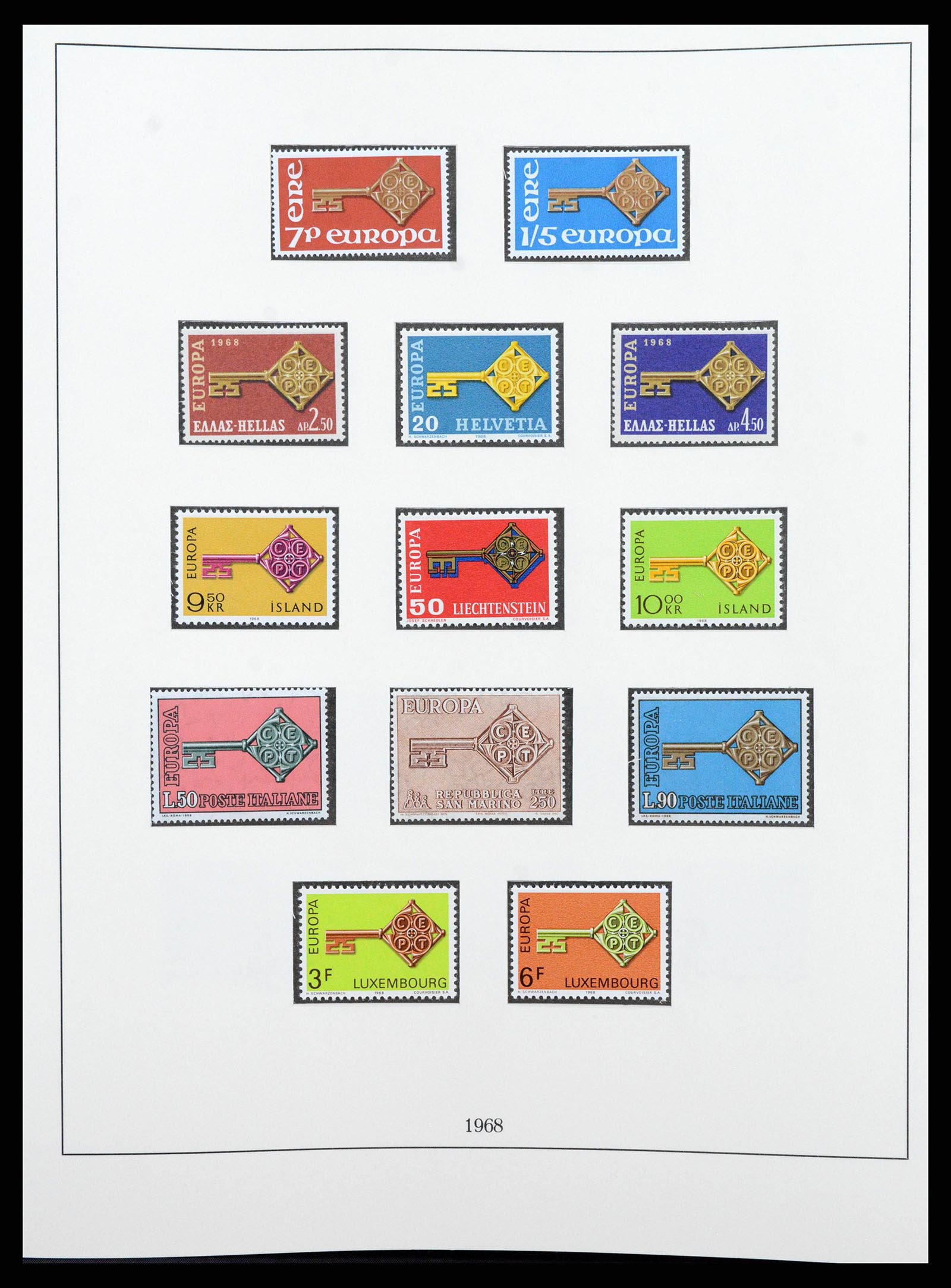 38216 0032 - Postzegelverzameling 38216 Europa Cept compleet 1956-2001.