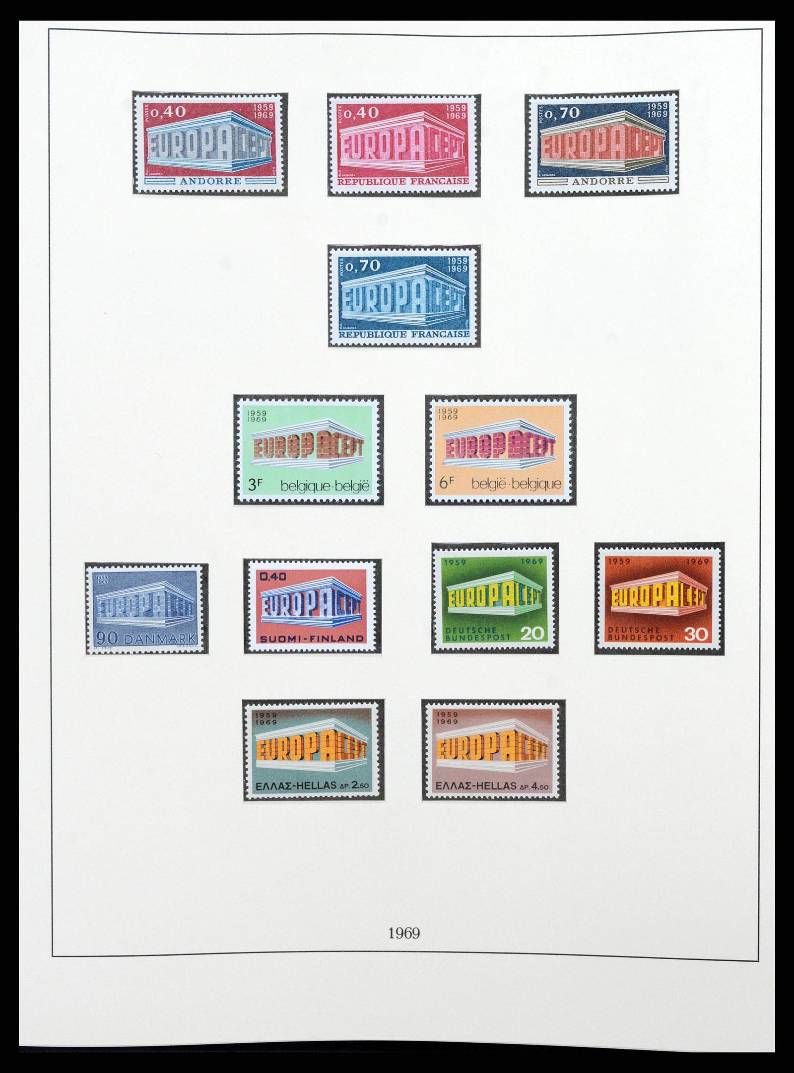 38216 0034 - Postzegelverzameling 38216 Europa Cept compleet 1956-2001.
