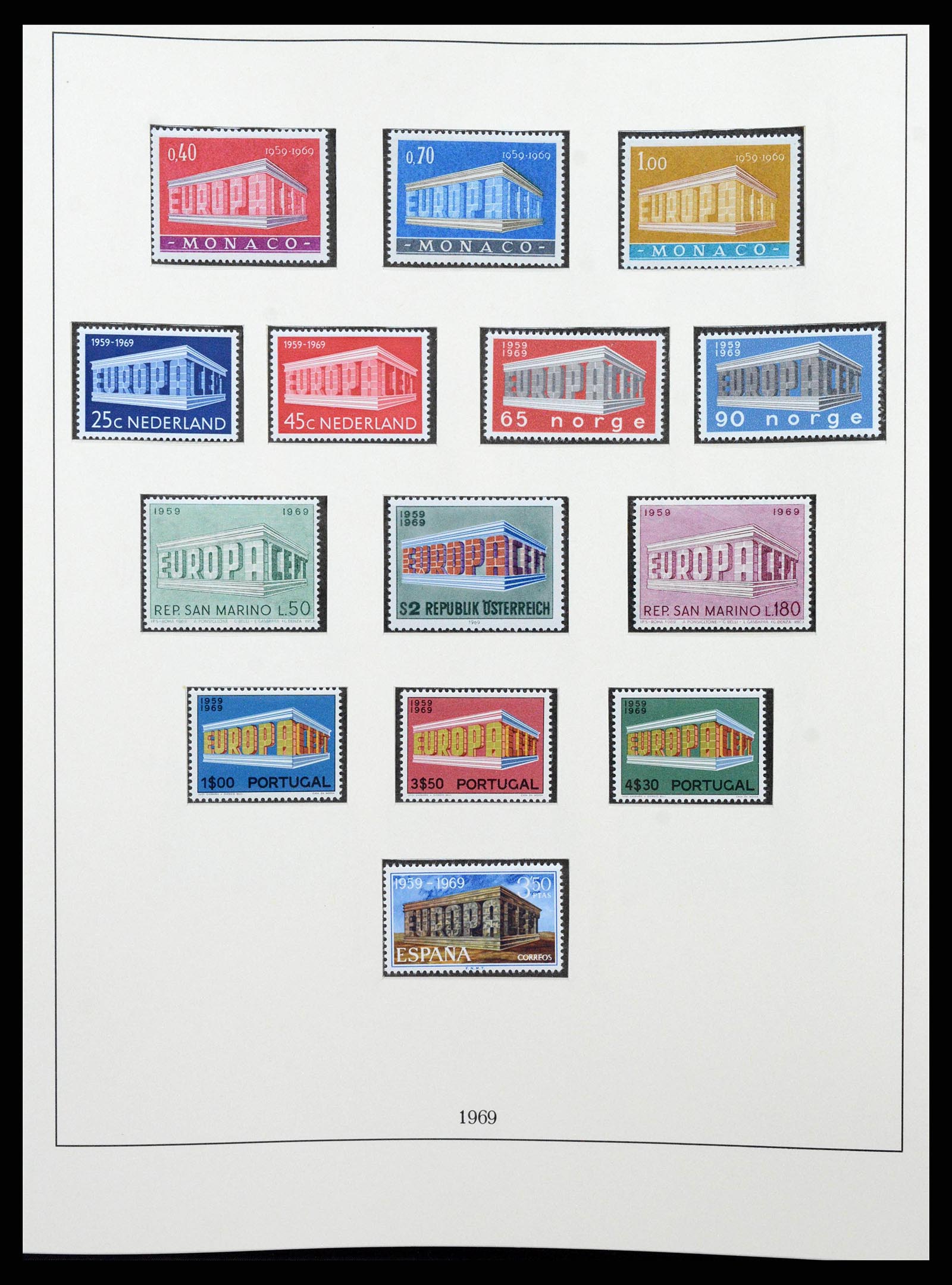 38216 0036 - Postzegelverzameling 38216 Europa Cept compleet 1956-2001.