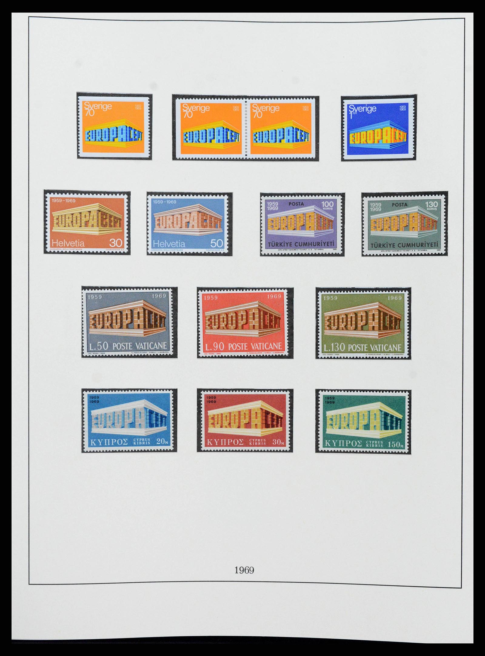 38216 0037 - Postzegelverzameling 38216 Europa Cept compleet 1956-2001.