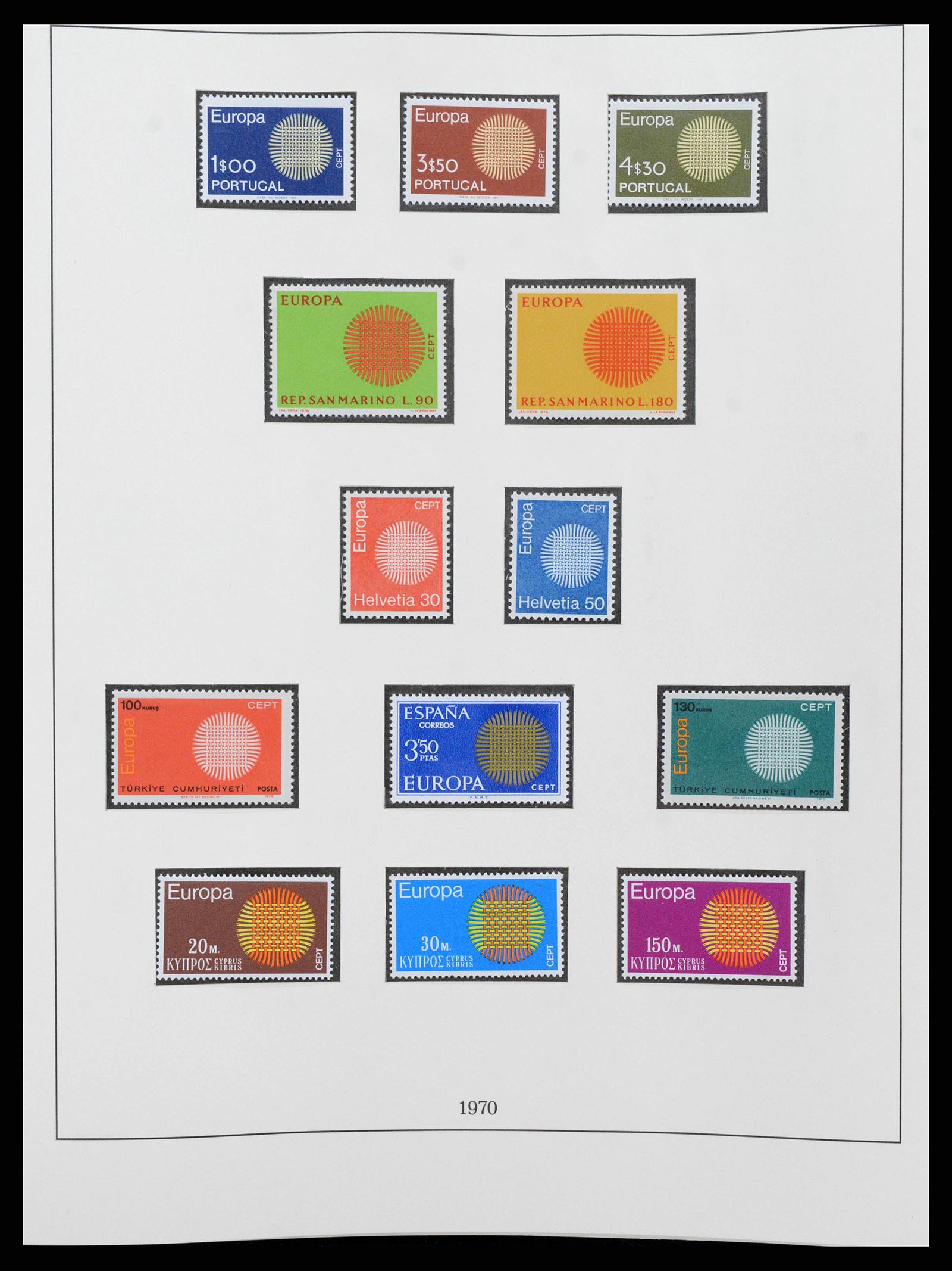 38216 0040 - Postzegelverzameling 38216 Europa Cept compleet 1956-2001.