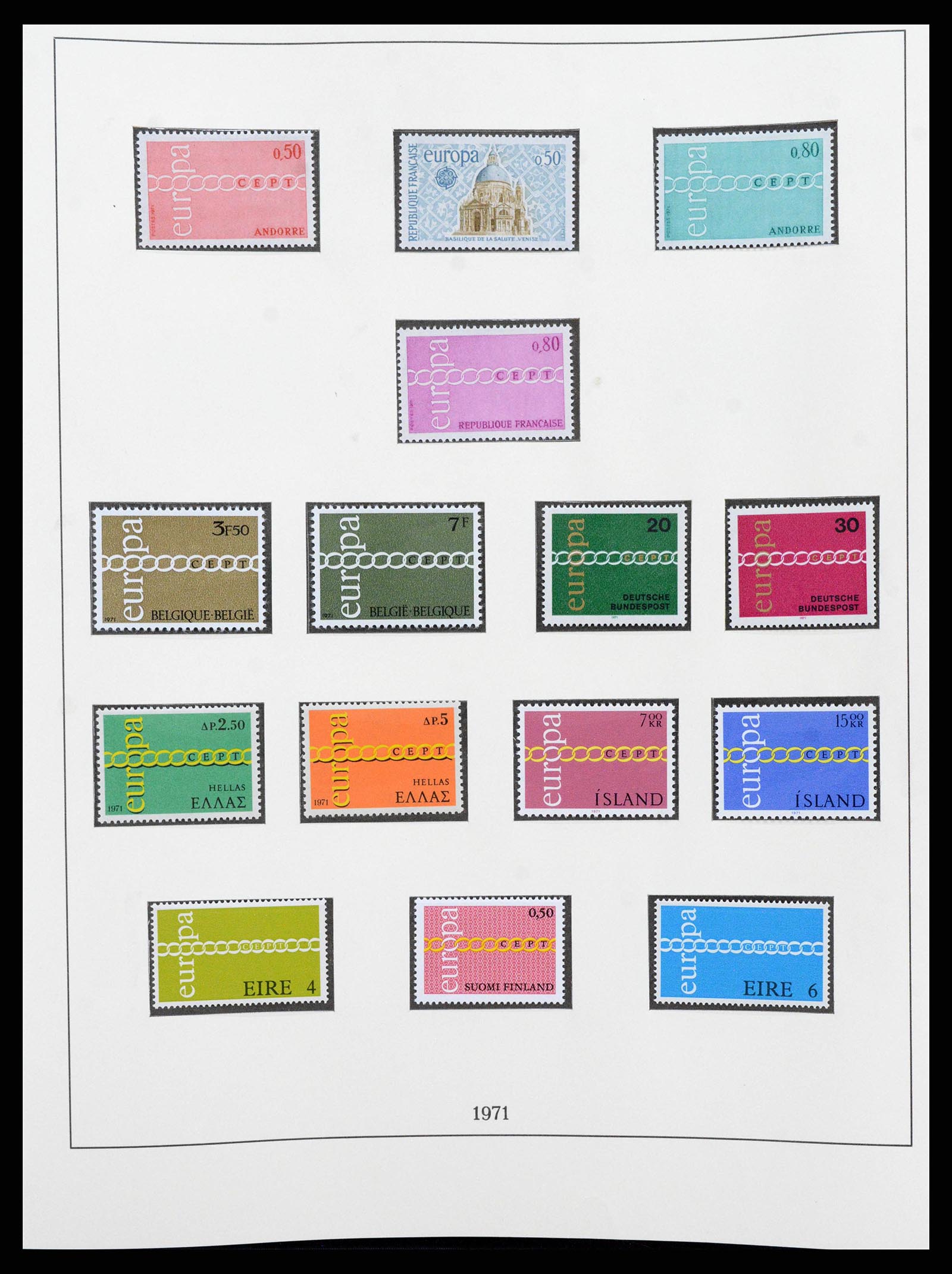 38216 0041 - Postzegelverzameling 38216 Europa Cept compleet 1956-2001.