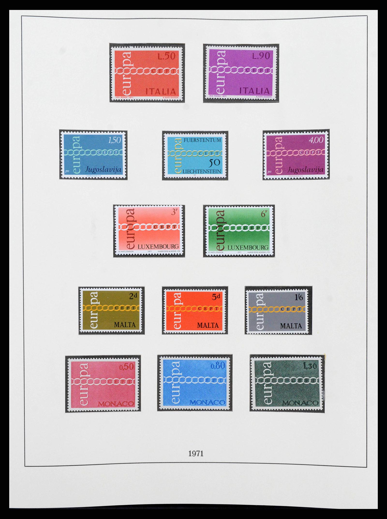 38216 0042 - Postzegelverzameling 38216 Europa Cept compleet 1956-2001.