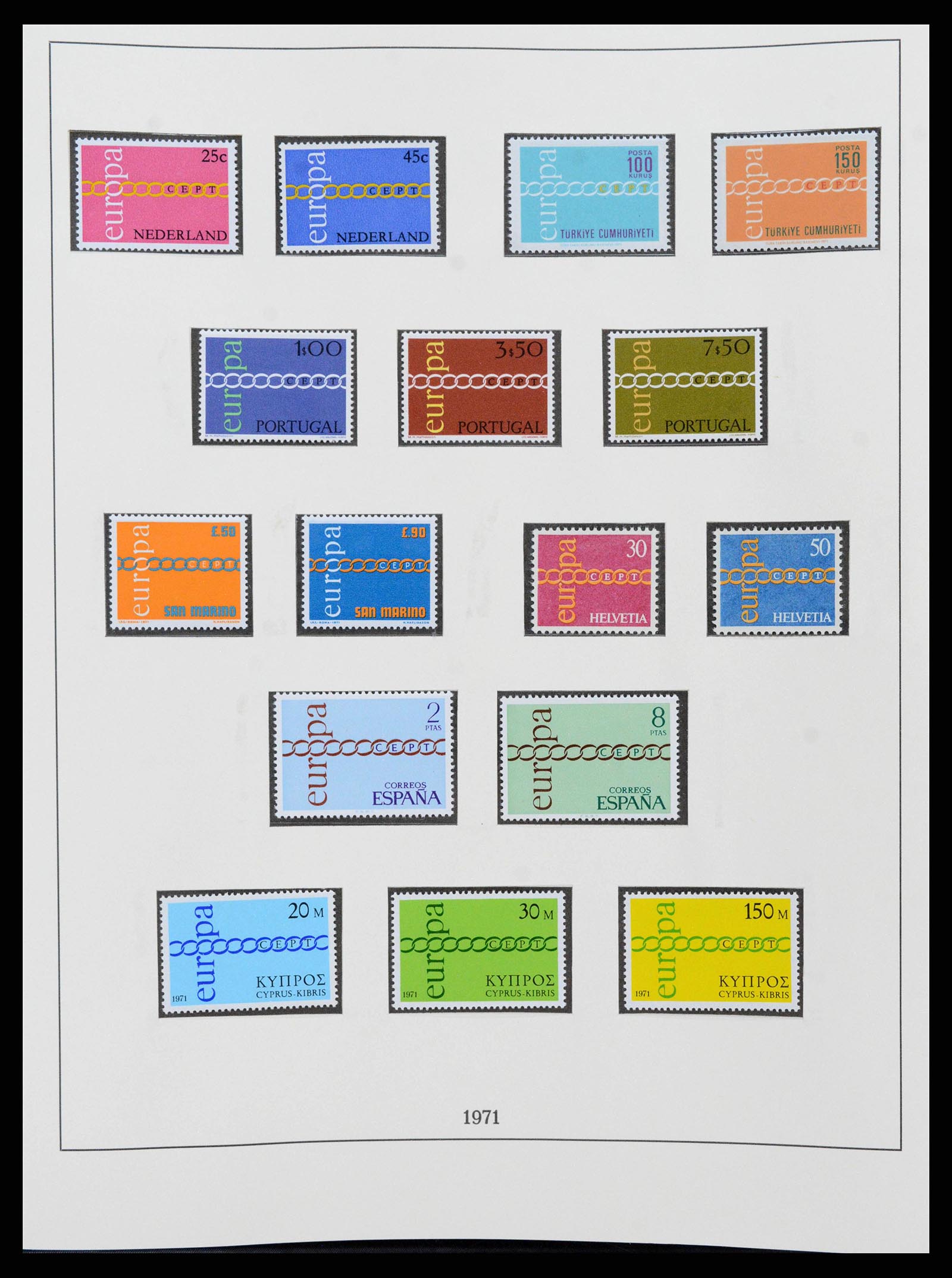 38216 0043 - Postzegelverzameling 38216 Europa Cept compleet 1956-2001.