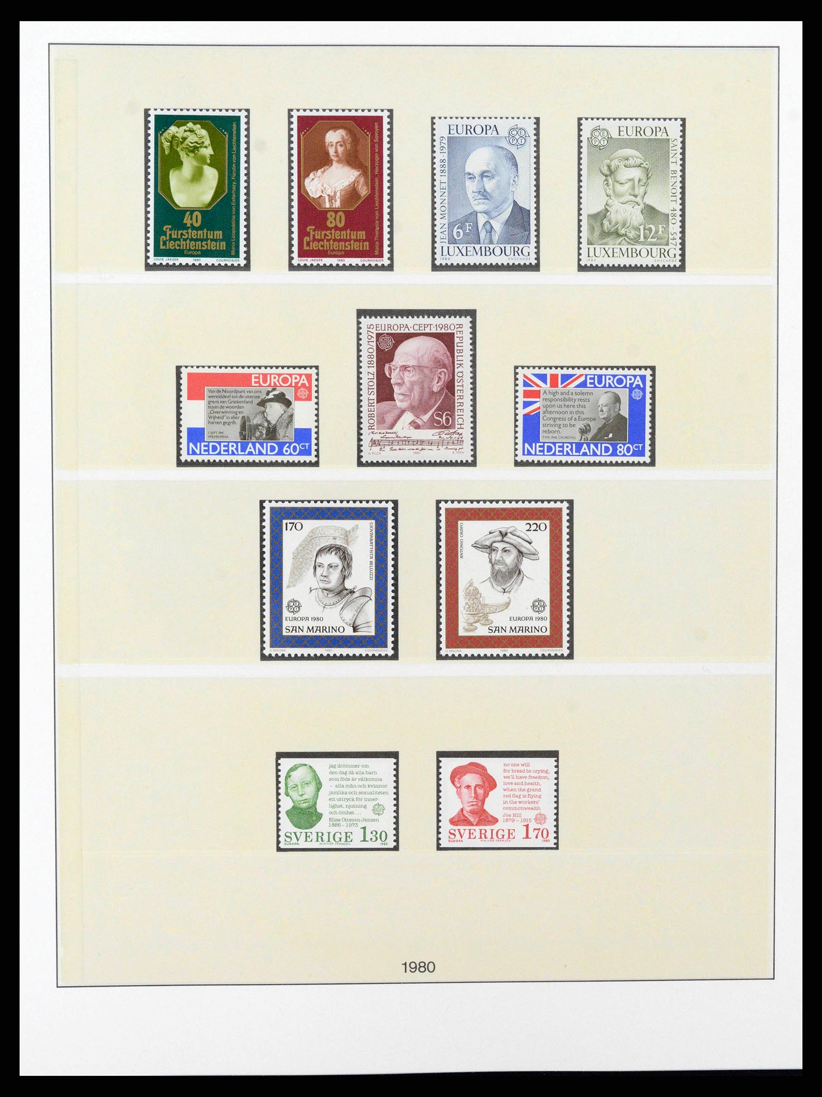 38216 0096 - Postzegelverzameling 38216 Europa Cept compleet 1956-2001.