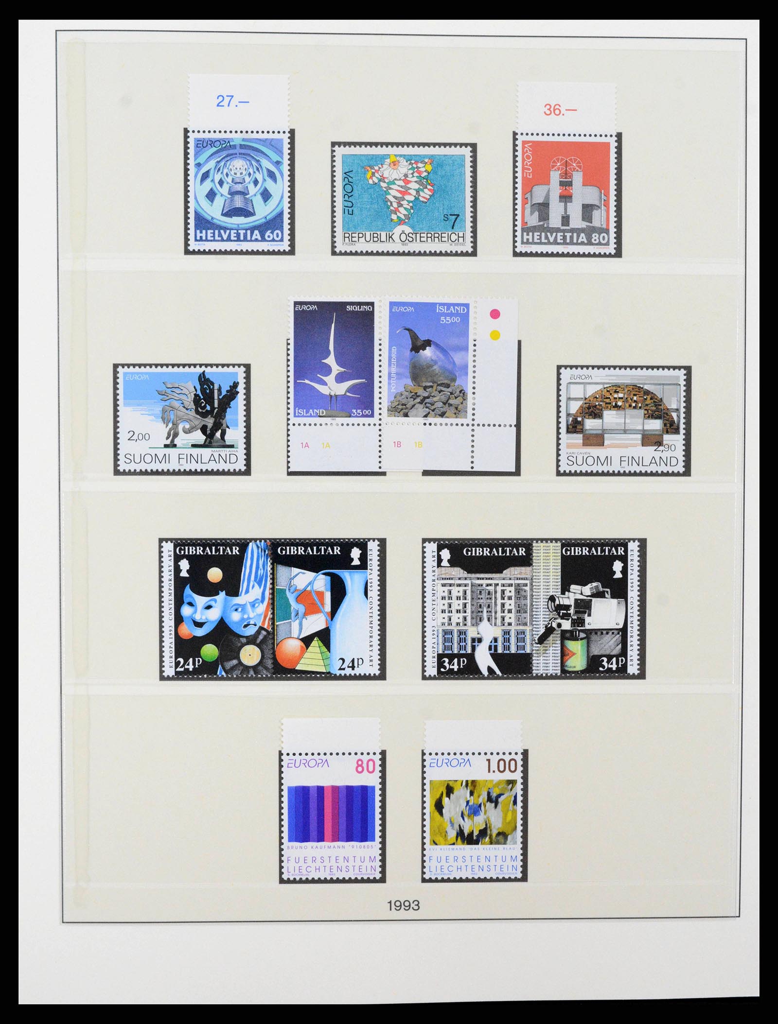 38216 0349 - Postzegelverzameling 38216 Europa Cept compleet 1956-2001.