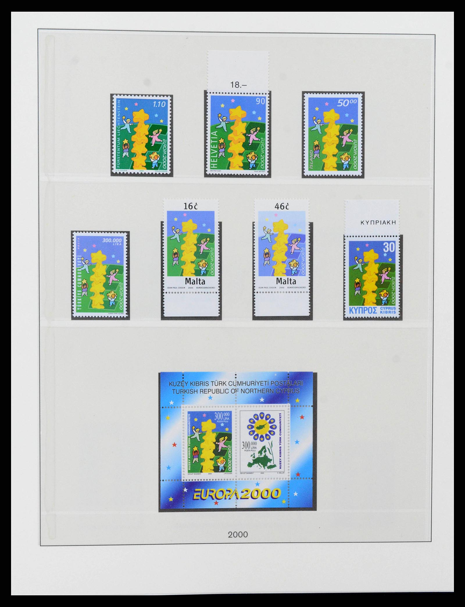 38216 0387 - Postzegelverzameling 38216 Europa Cept compleet 1956-2001.