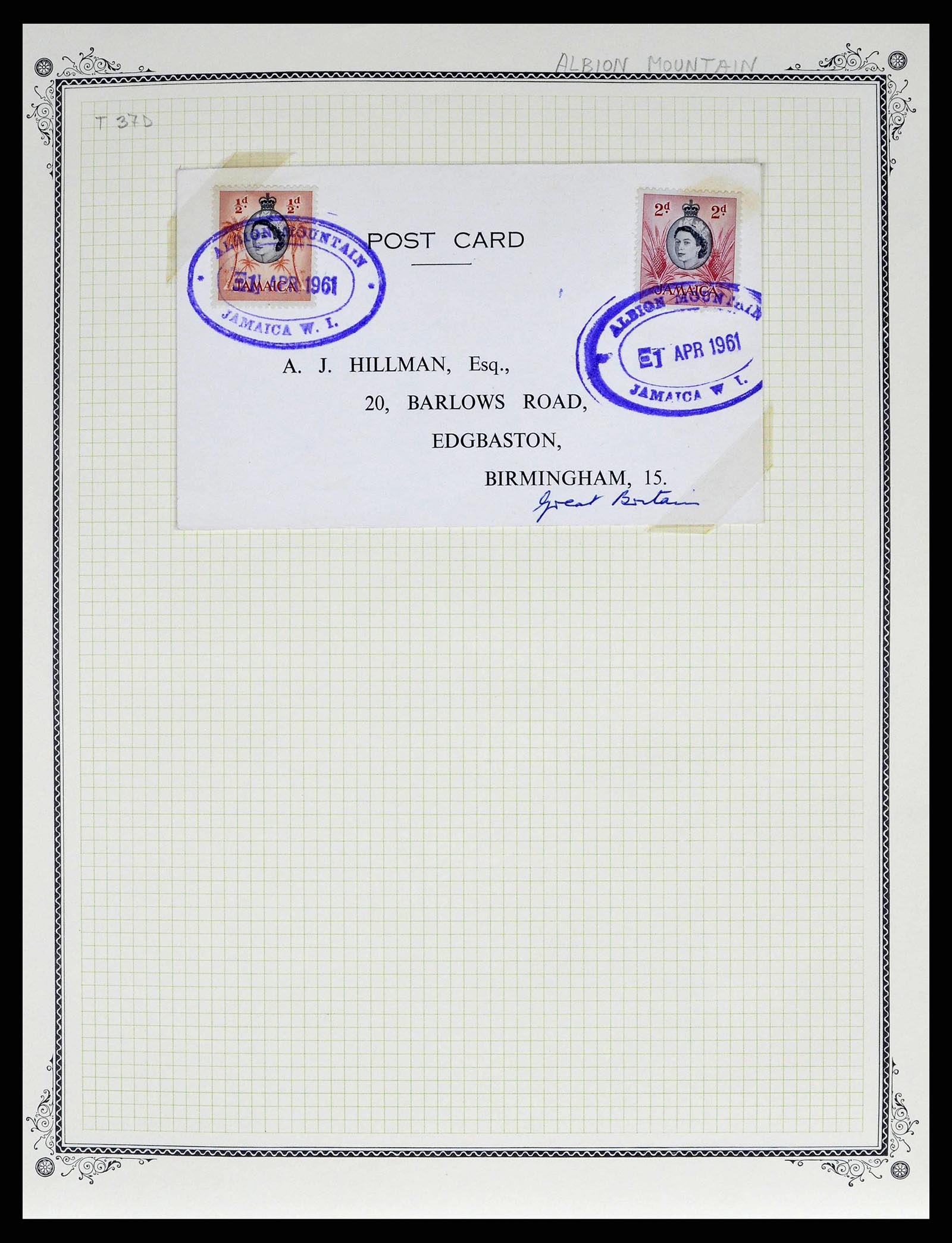 38218 0016 - Postzegelverzameling 38218 Jamaica stempels 1900-1965.