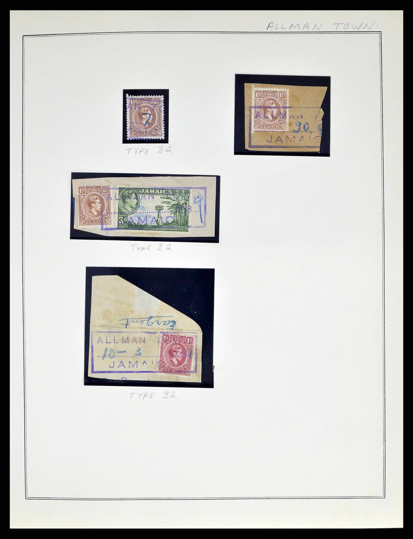 38218 0020 - Stamp collection 38218 Jamaica cancels 1900-1965.