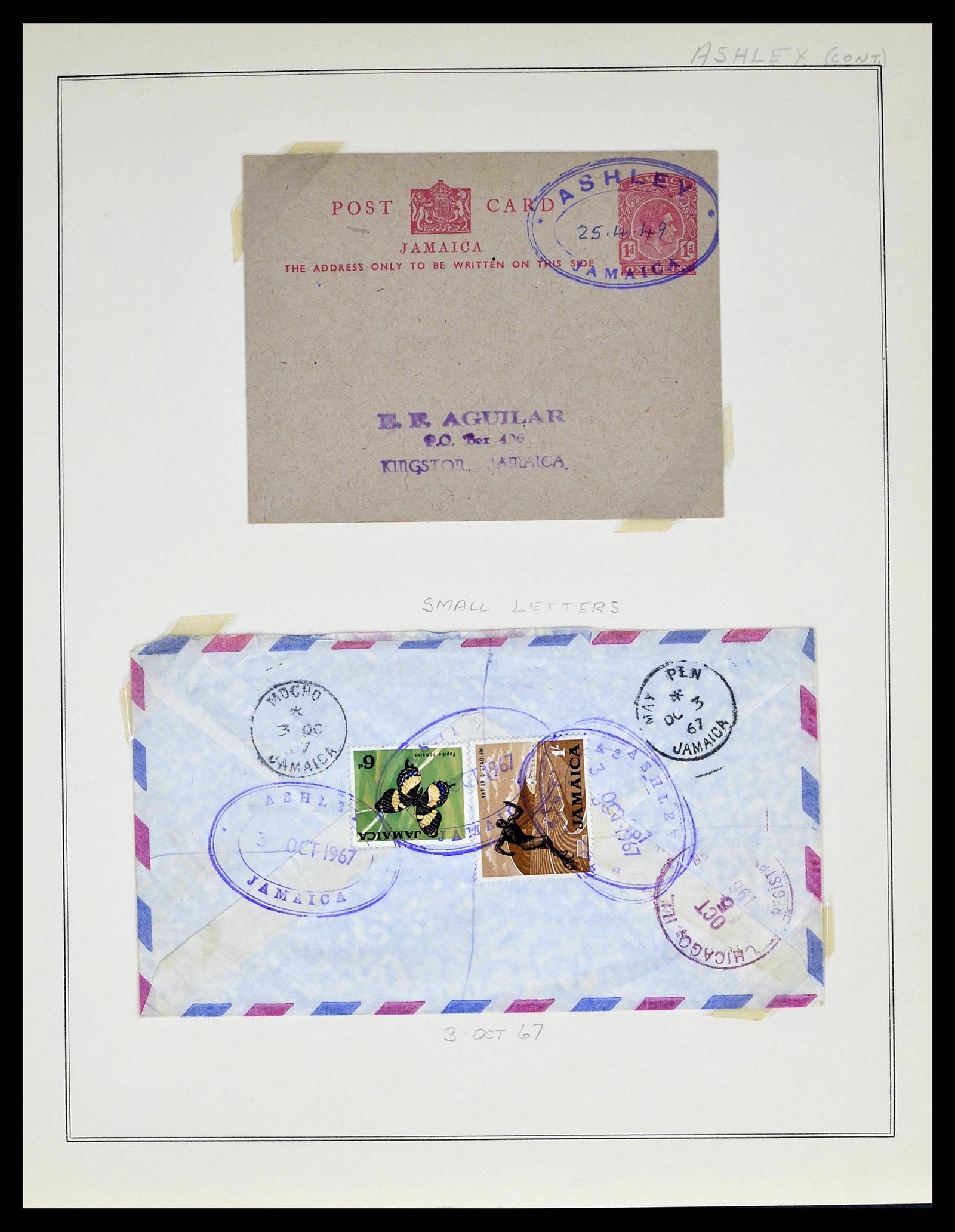 38218 0031 - Stamp collection 38218 Jamaica cancels 1900-1965.