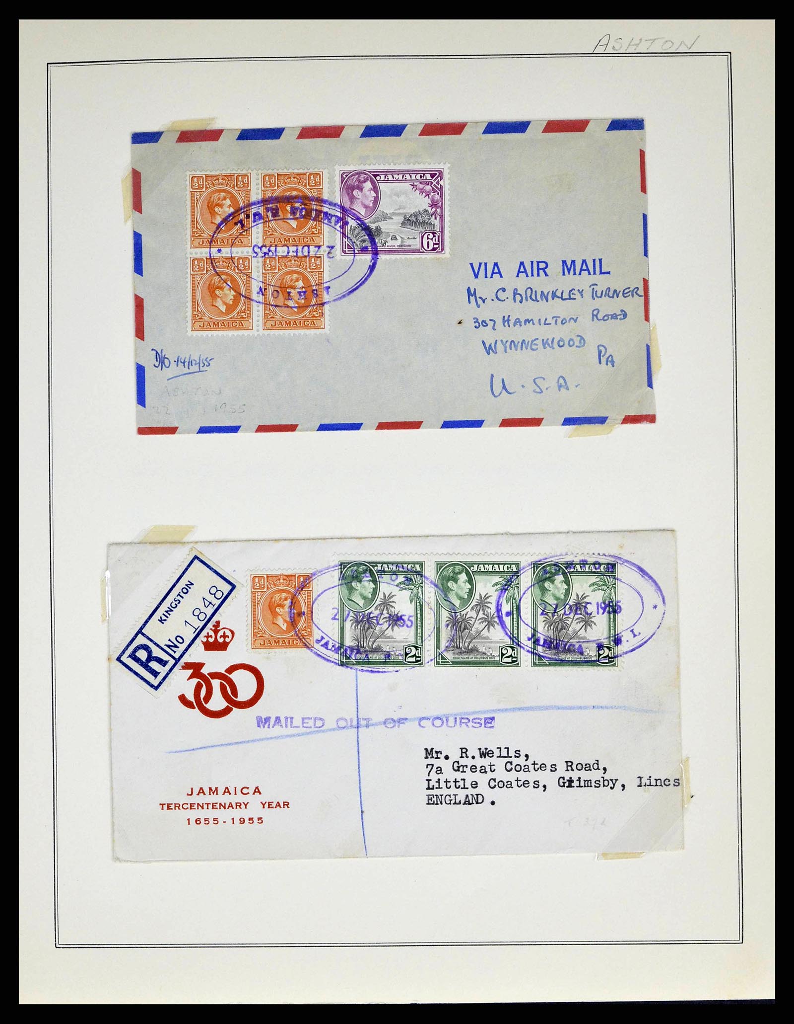 38218 0032 - Stamp collection 38218 Jamaica cancels 1900-1965.