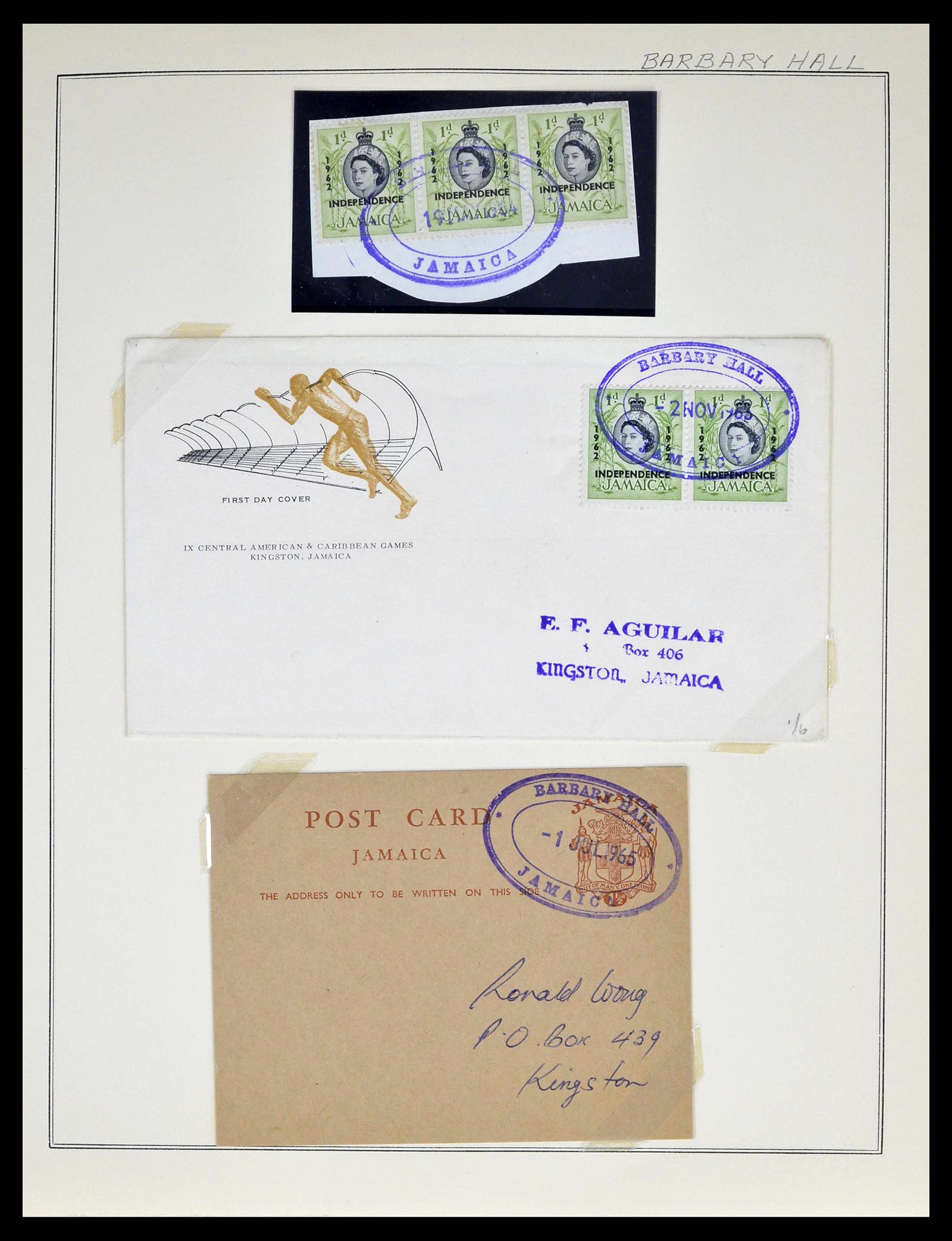 38218 0050 - Stamp collection 38218 Jamaica cancels 1900-1965.