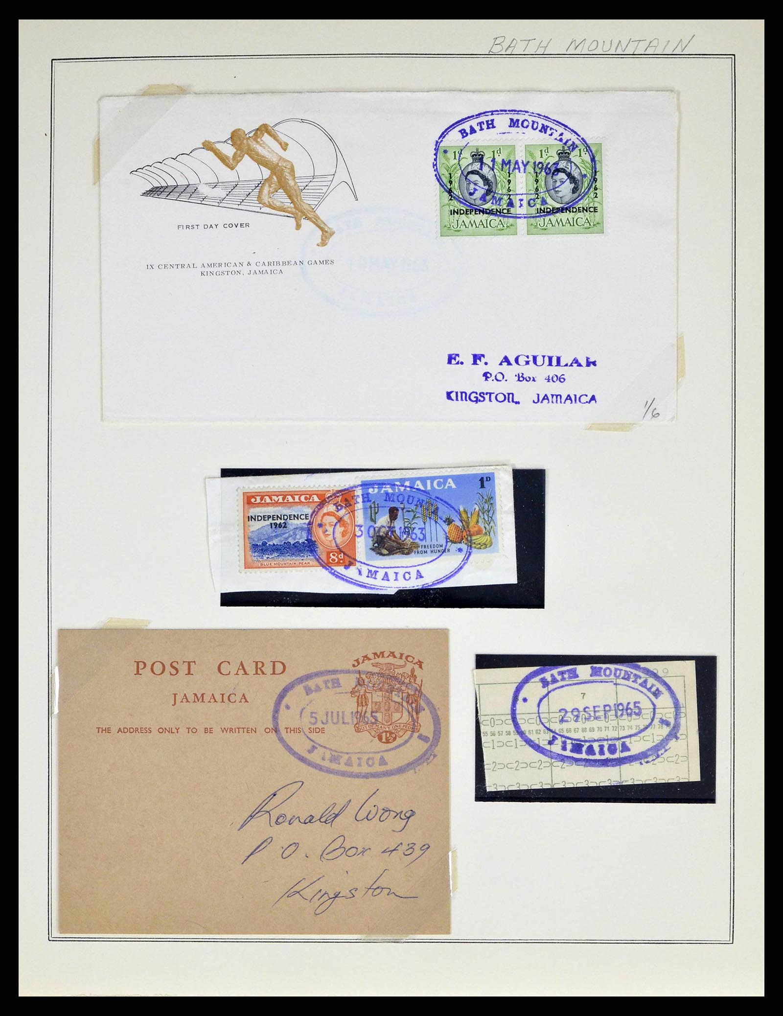 38218 0054 - Stamp collection 38218 Jamaica cancels 1900-1965.
