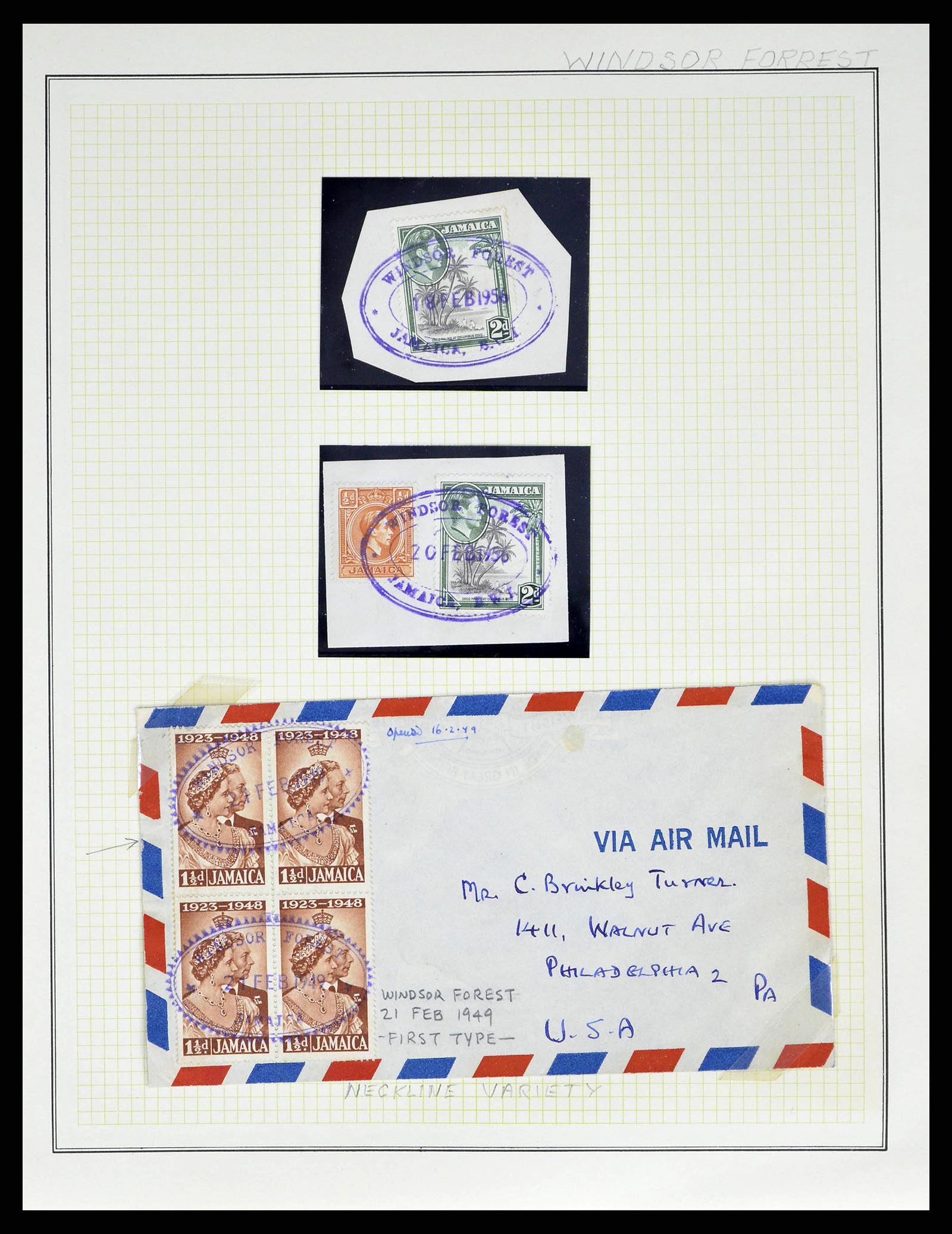 38218 0844 - Stamp collection 38218 Jamaica cancels 1900-1965.