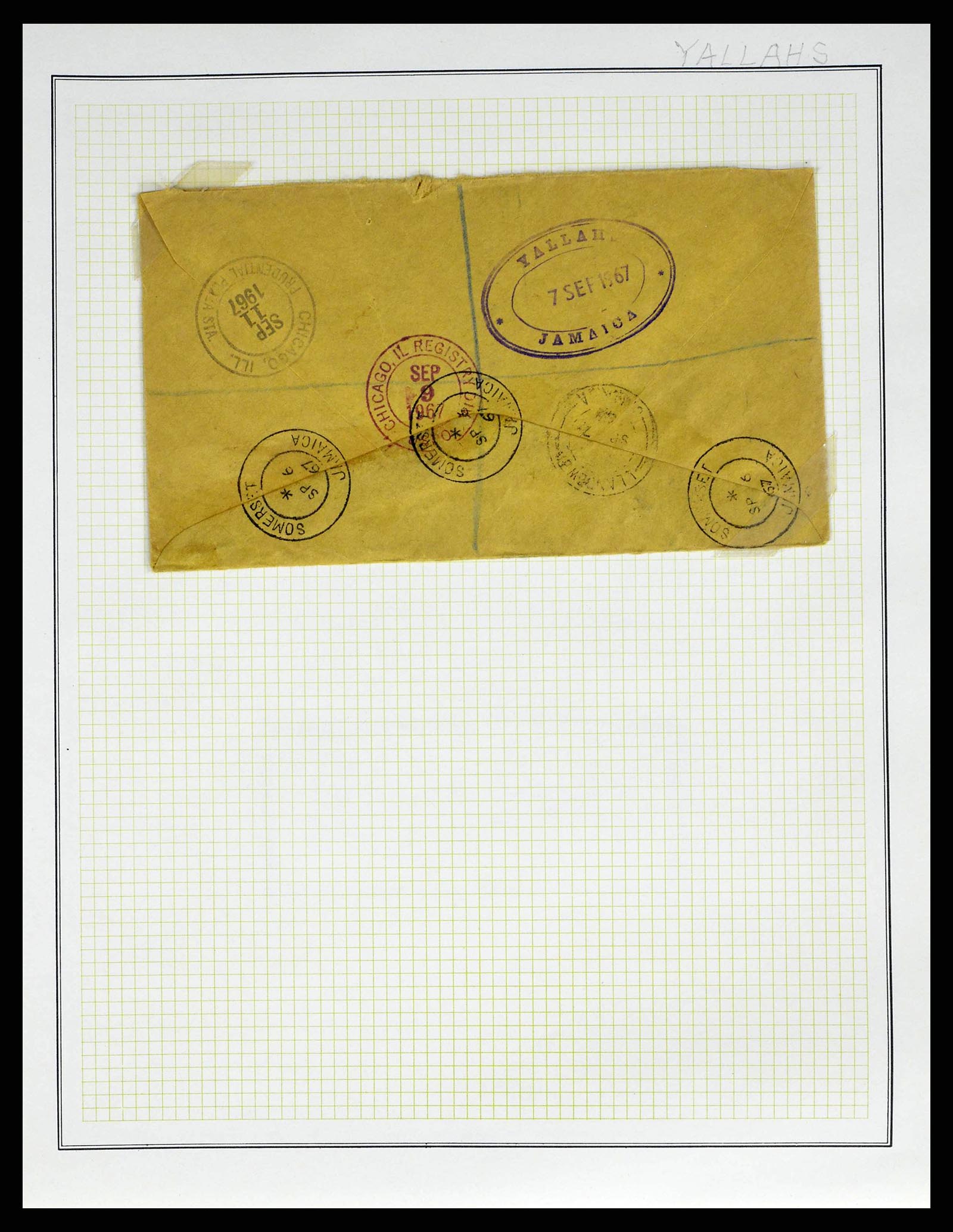 38218 0849 - Stamp collection 38218 Jamaica cancels 1900-1965.