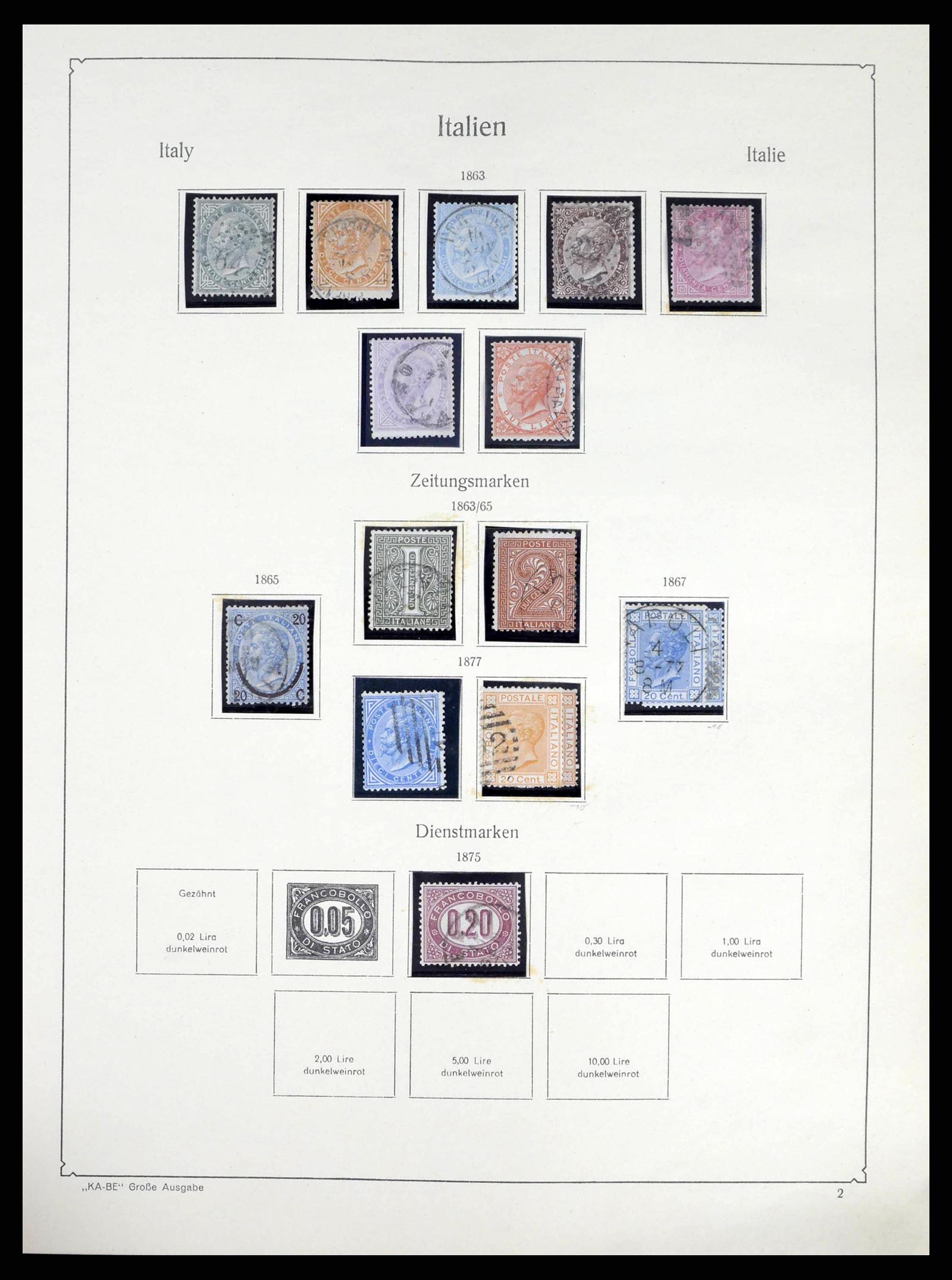 38220 0003 - Stamp collection 38220 Italy 1863-2010.
