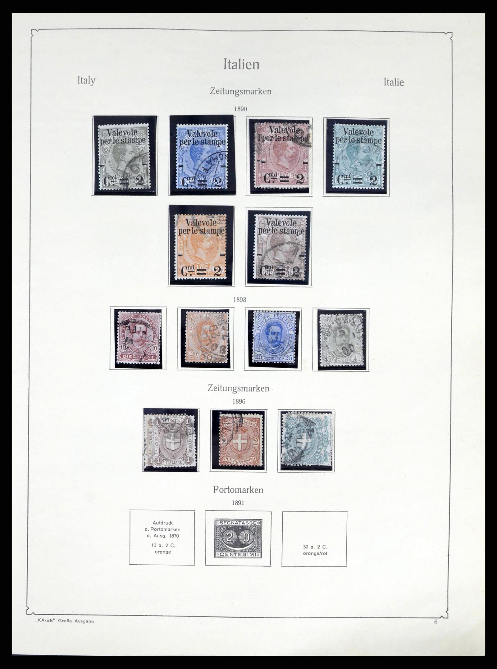 38220 0007 - Postzegelverzameling 38220 Italië 1863-2010.