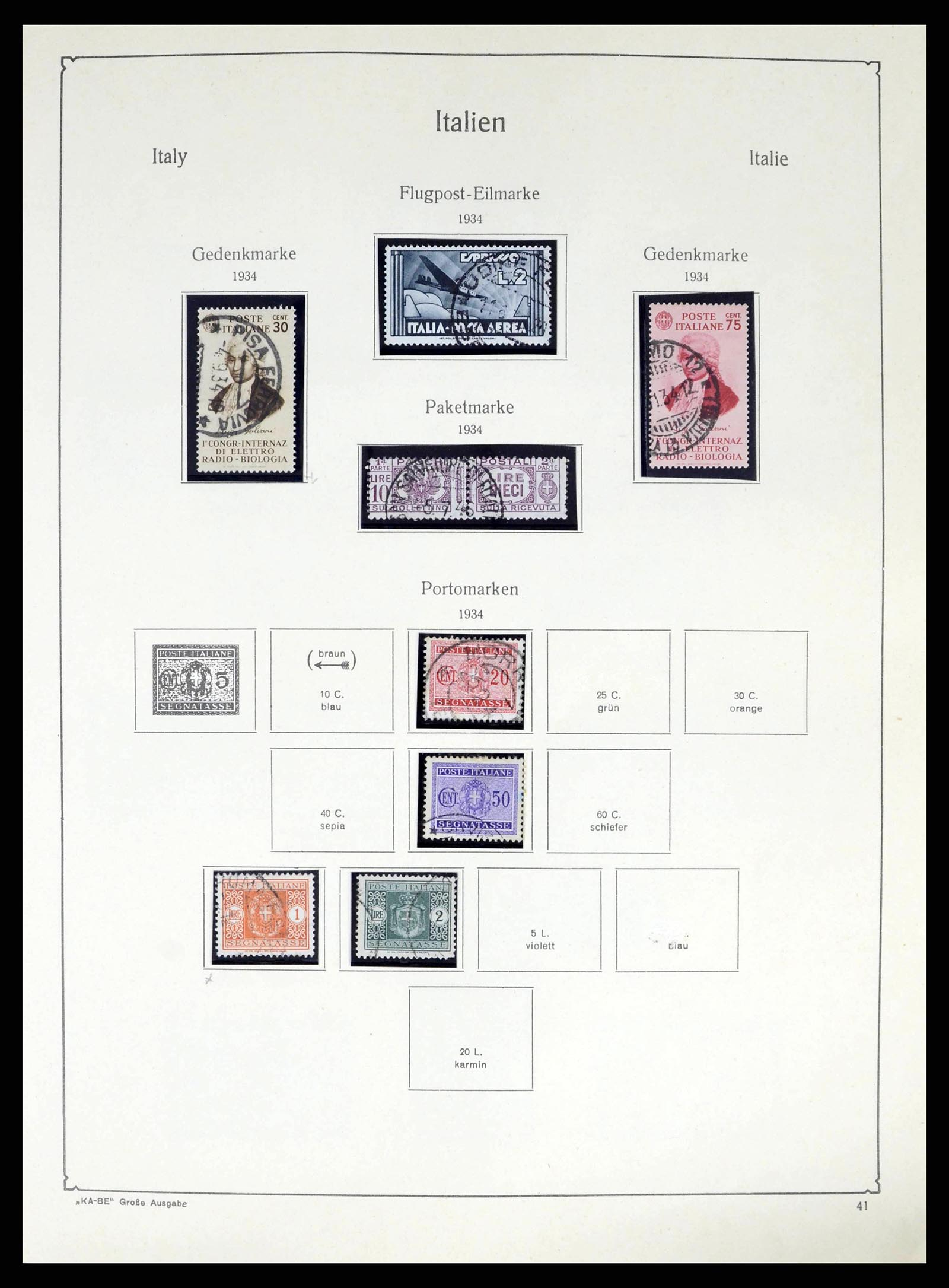38220 0043 - Stamp collection 38220 Italy 1863-2010.