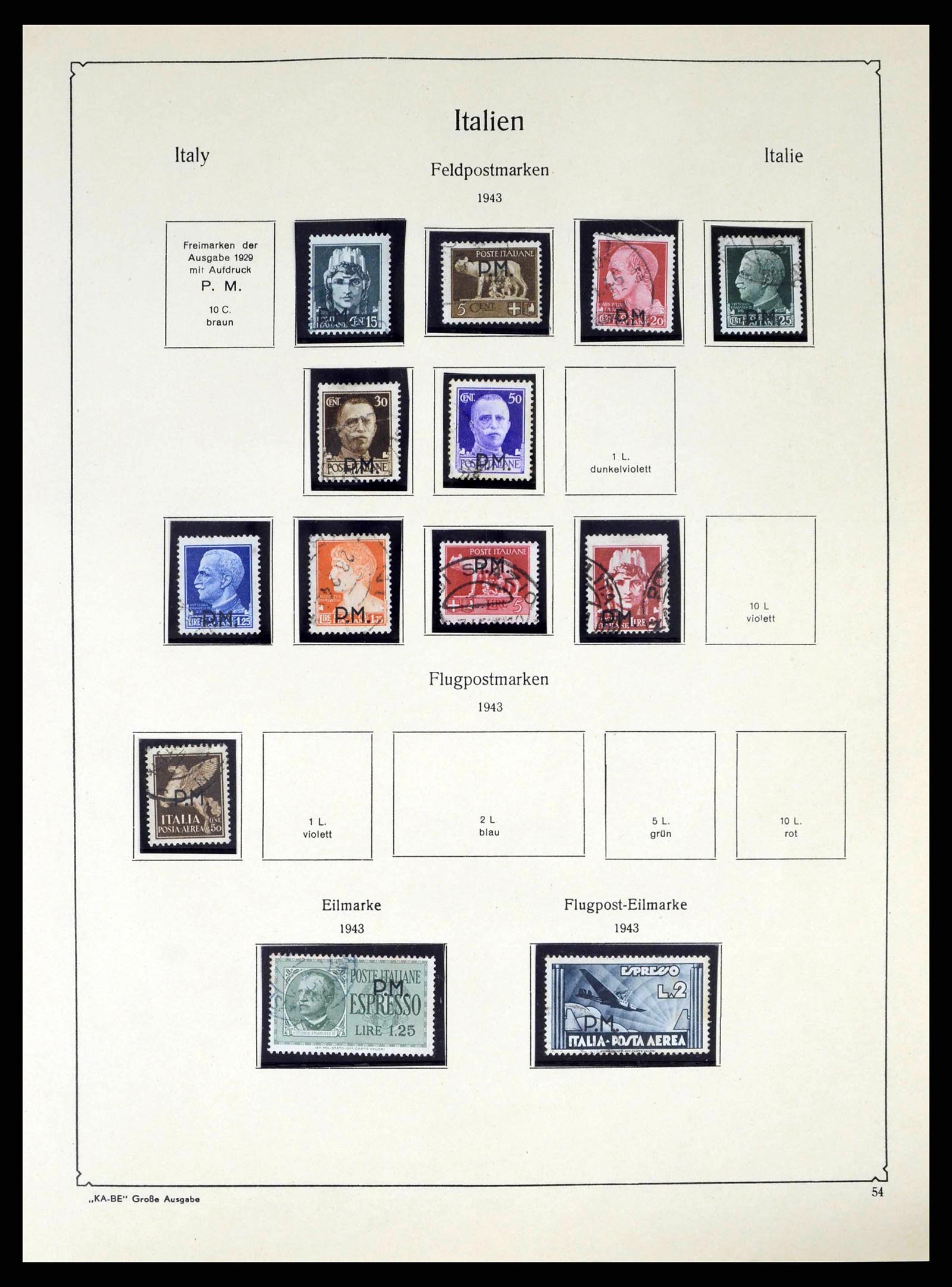38220 0056 - Stamp collection 38220 Italy 1863-2010.