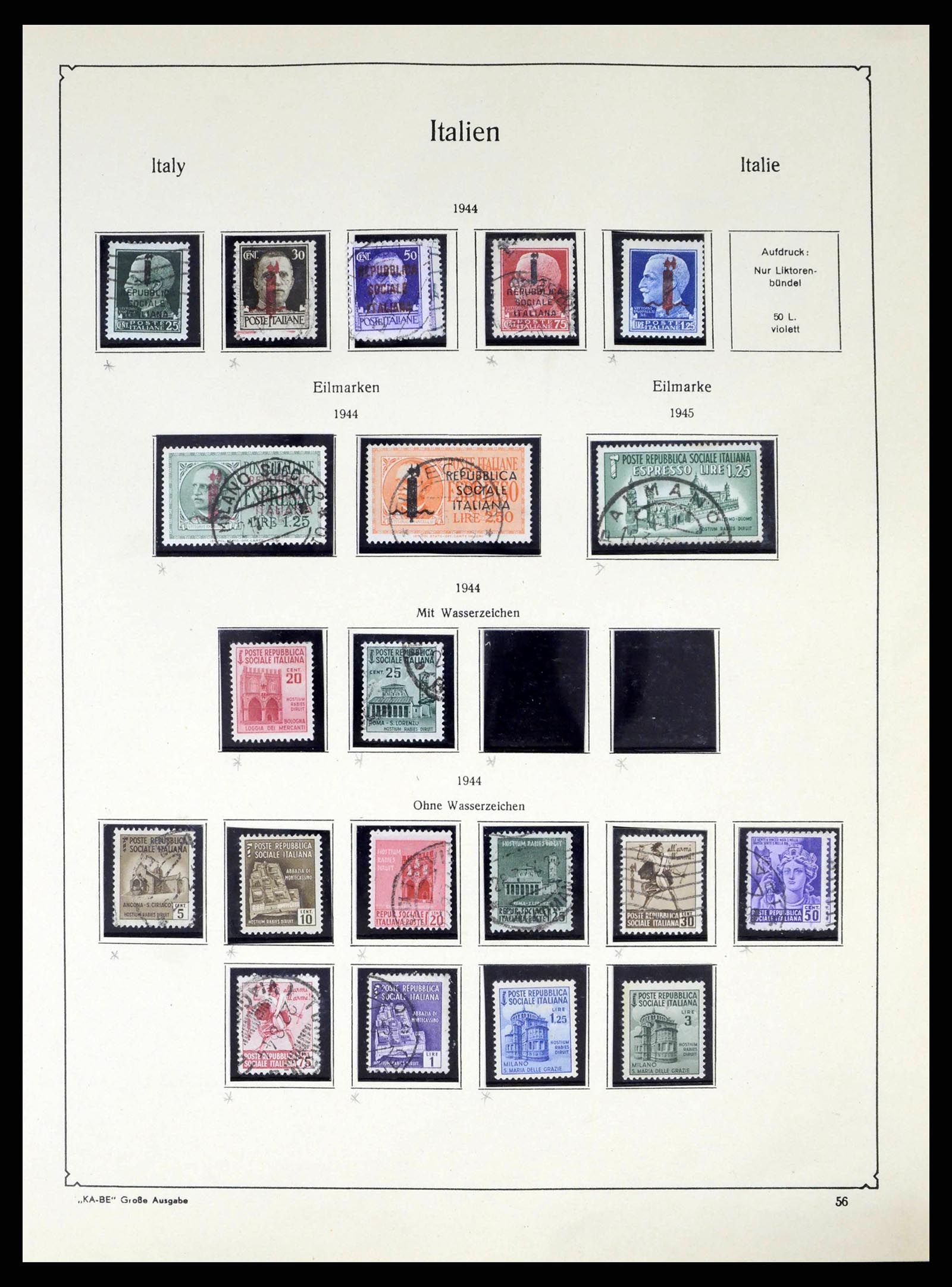 38220 0057 - Stamp collection 38220 Italy 1863-2010.