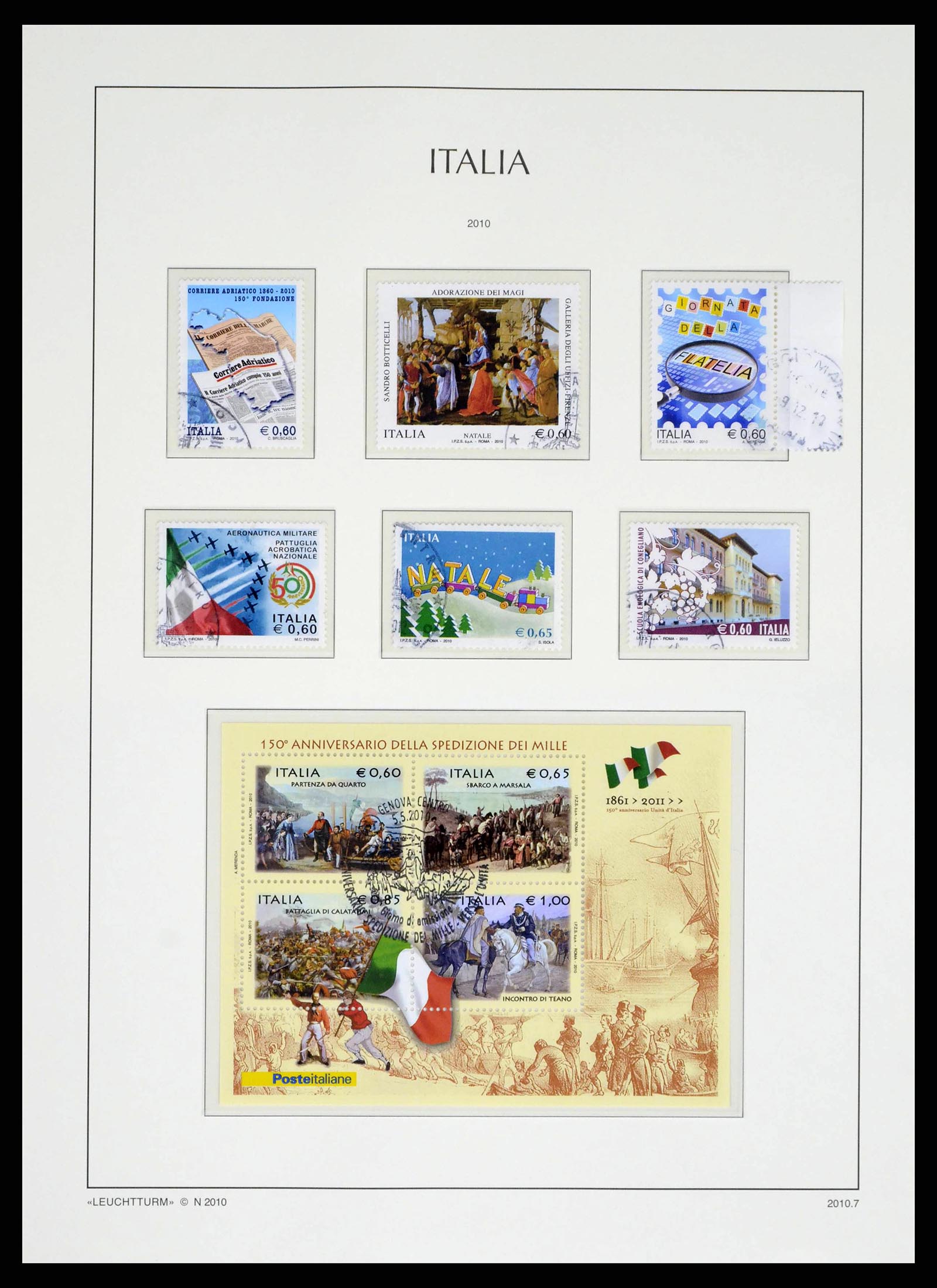 38220 0399 - Stamp collection 38220 Italy 1863-2010.