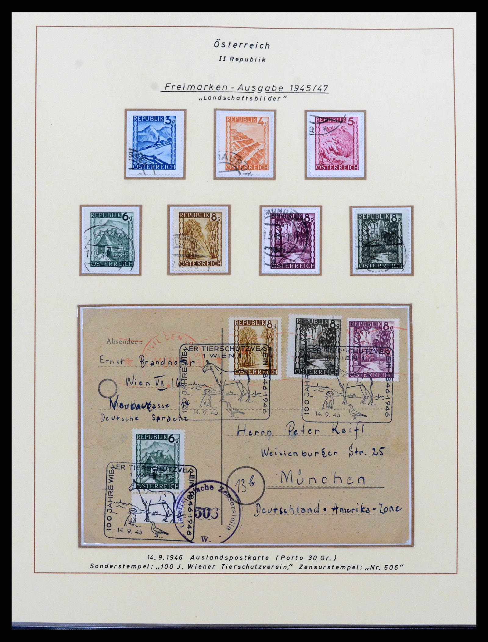 38223 0001 - Postzegelverzameling 38223 Oostenrijk 1945-1957.