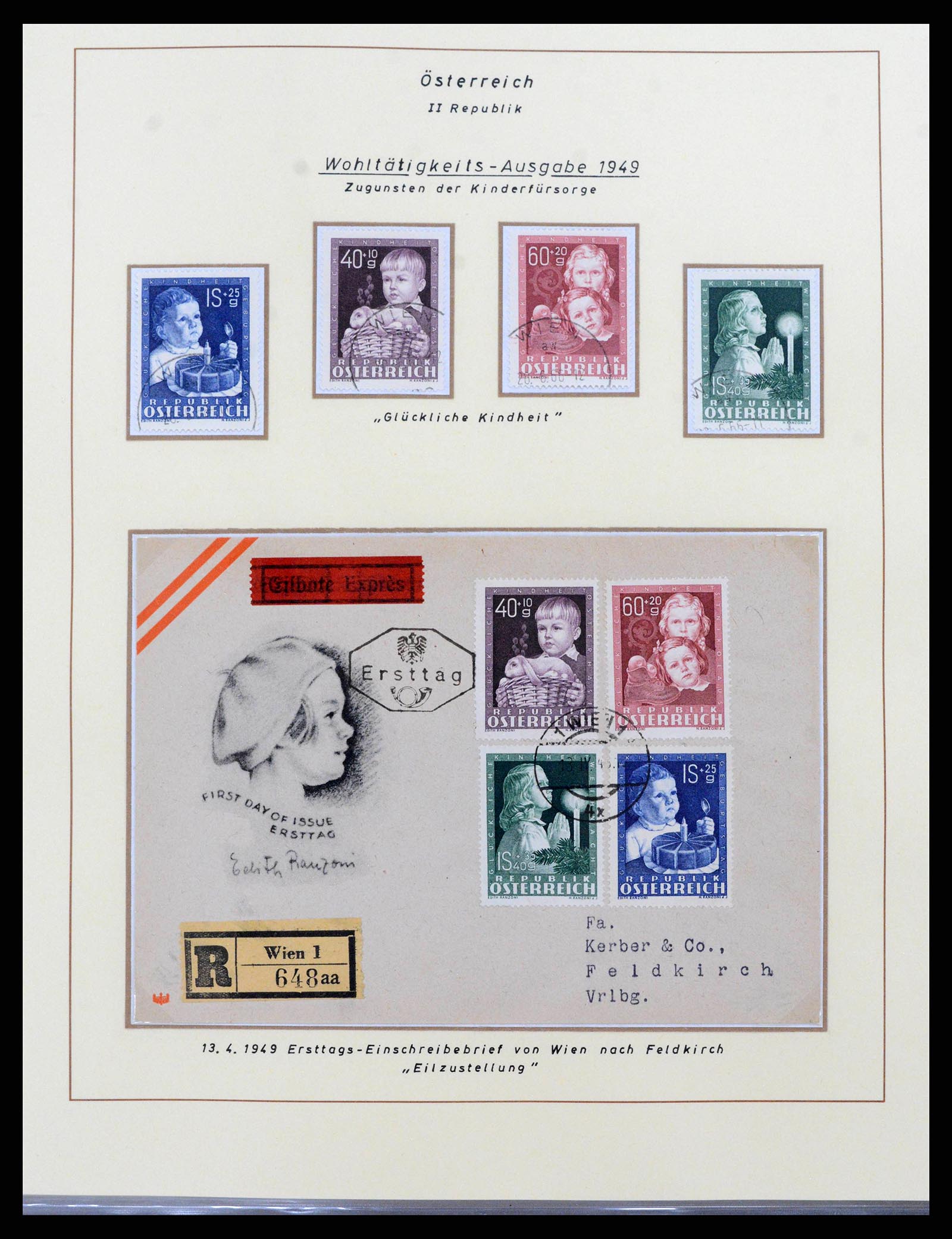 38223 0007 - Postzegelverzameling 38223 Oostenrijk 1945-1957.