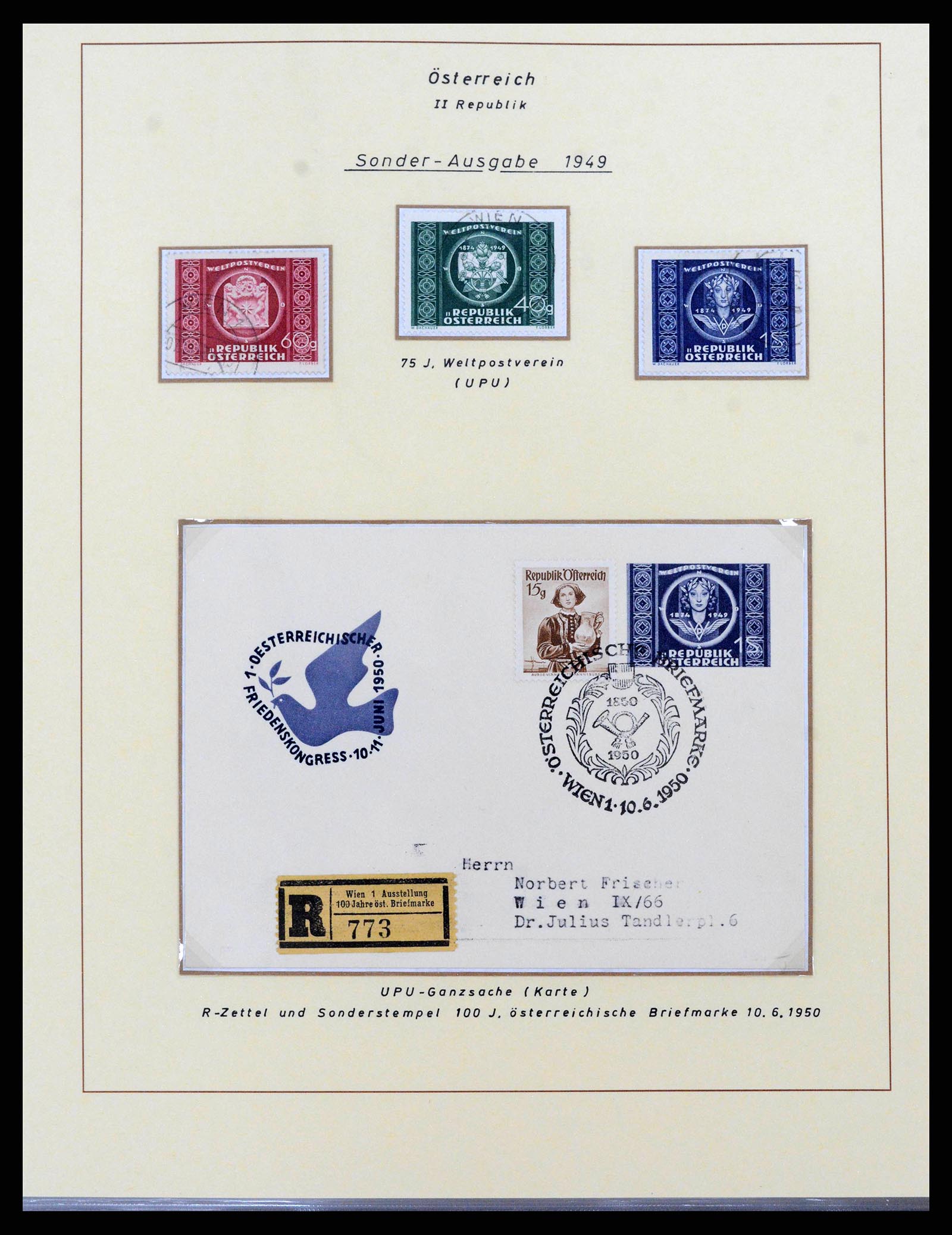 38223 0010 - Postzegelverzameling 38223 Oostenrijk 1945-1957.